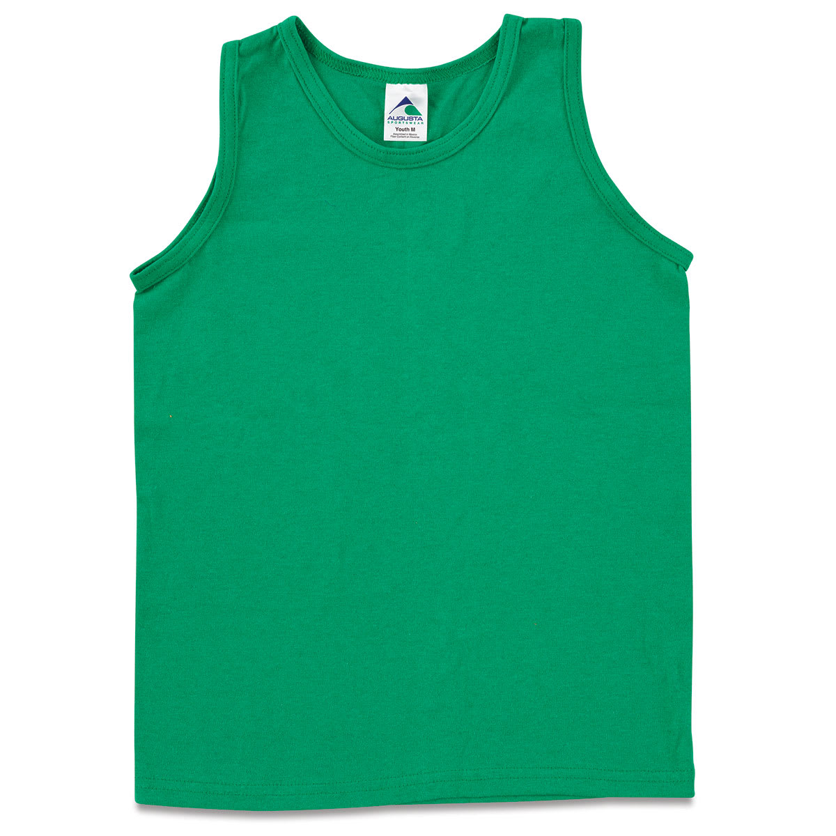 Youth Tank Top - front view in Green