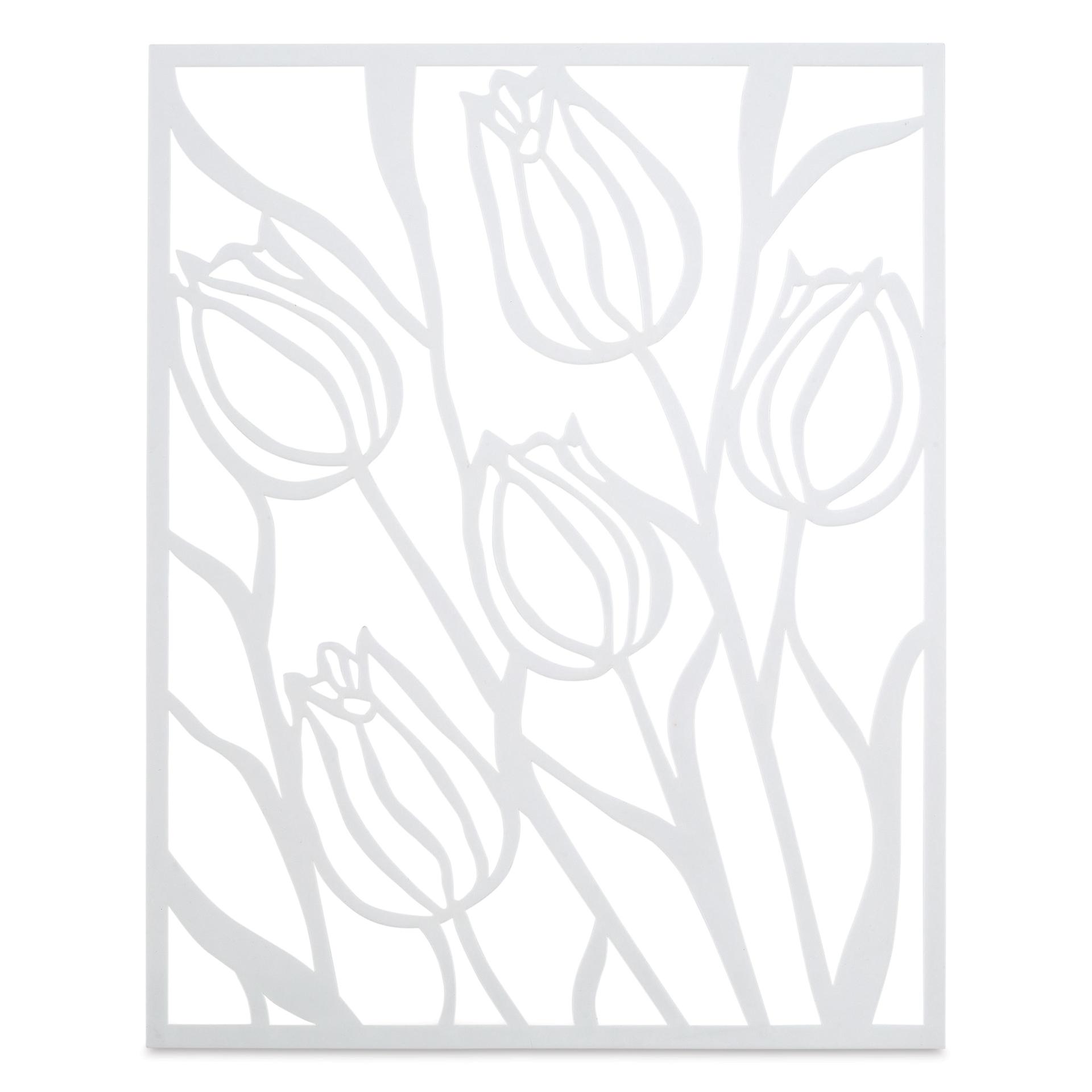 Gelli Arts Stencil - Tulip, 8" x 10"