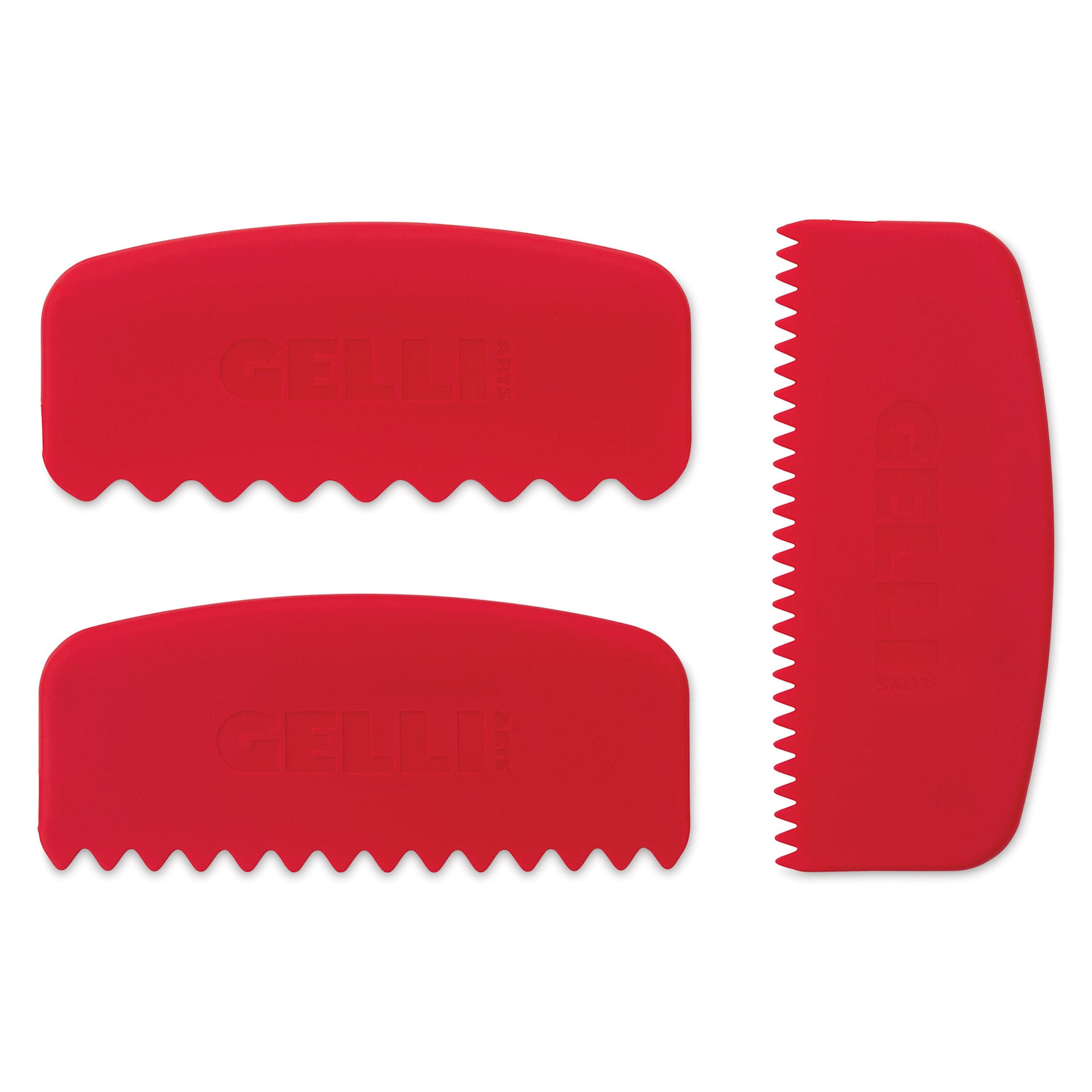 Gelli Arts Large Printing Tools - Set of 3, Round showing included tools