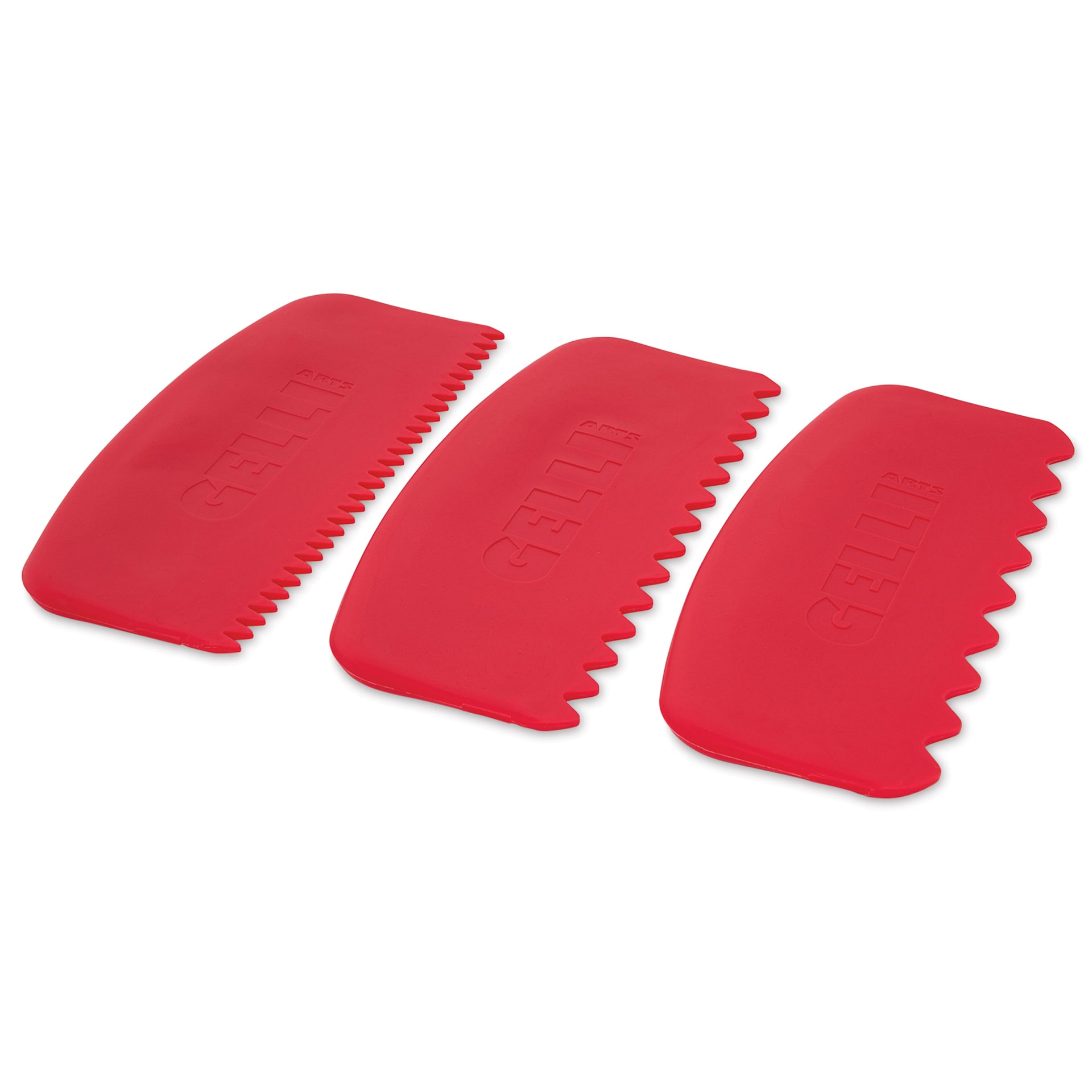 Gelli Arts Large Printing Tools - Set of 3, Round angled view