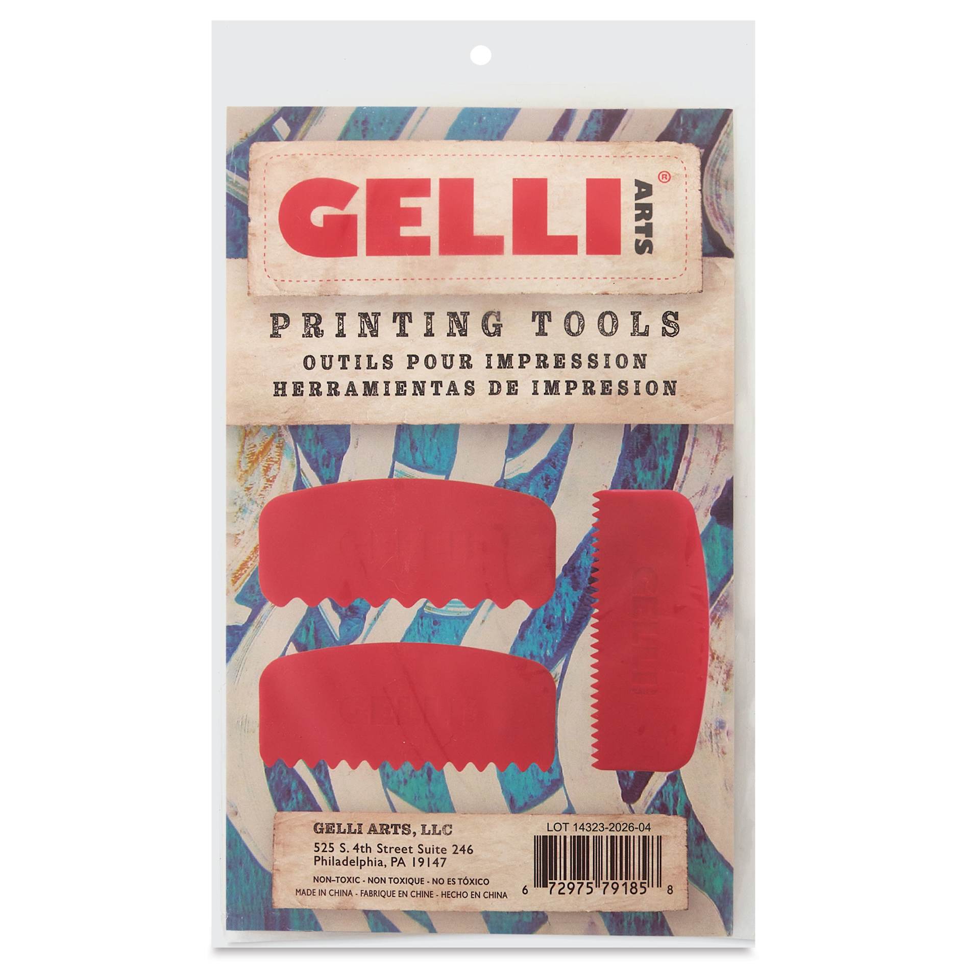 Gelli Arts Large Printing Tools - Set of 3, Round front of packaging