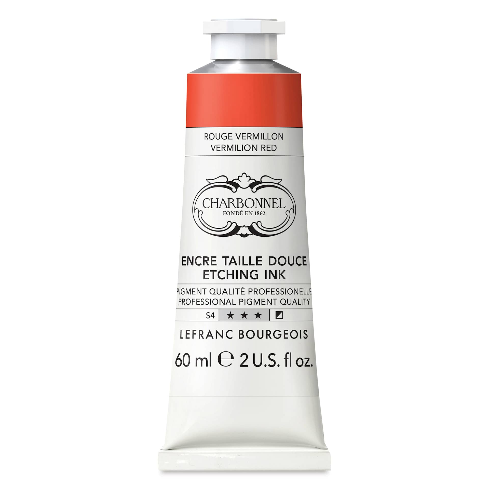 Charbonnel Etching Ink - Vermilion Red, 60 ml