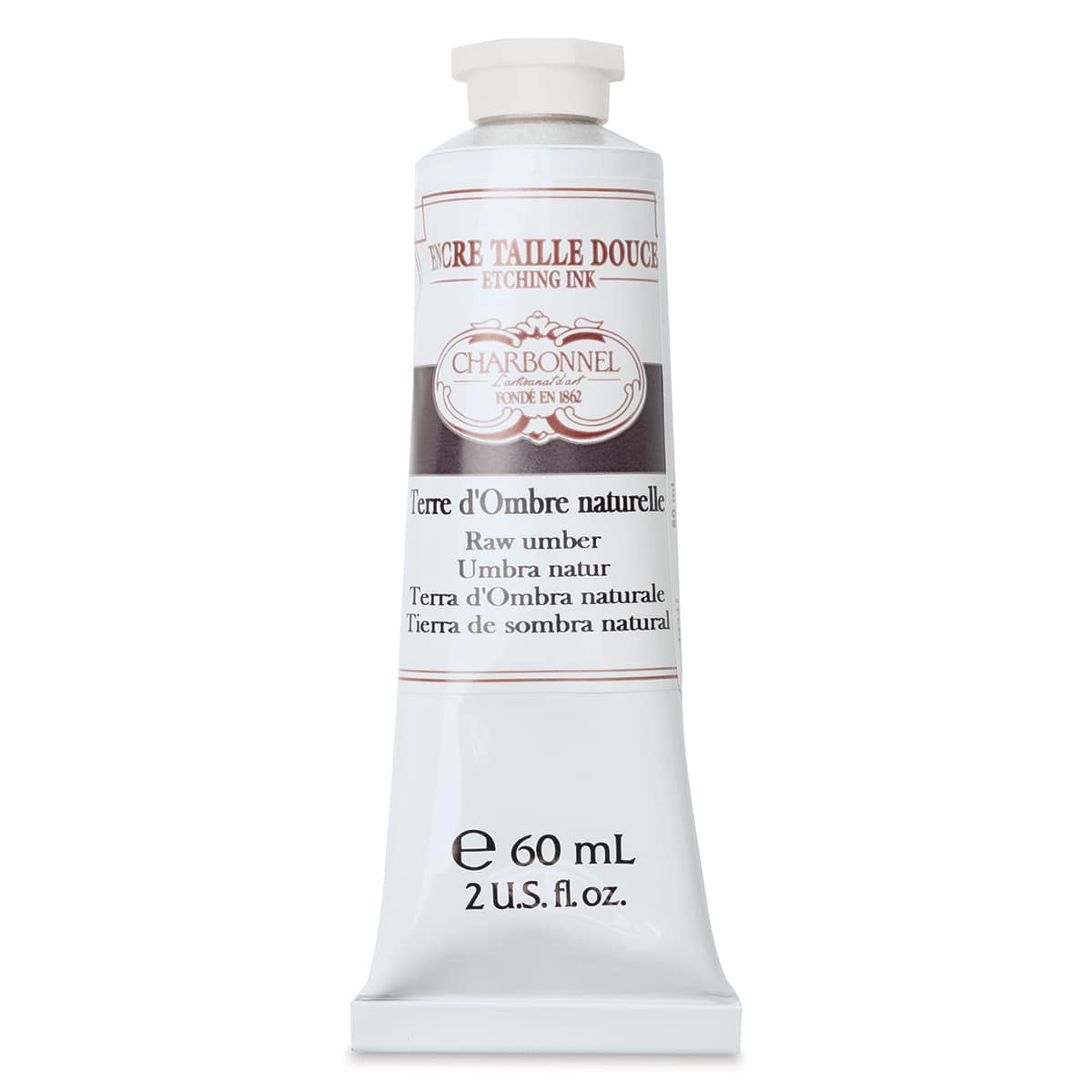 Charbonnel Etching Ink - Raw Umber, 60 ml
