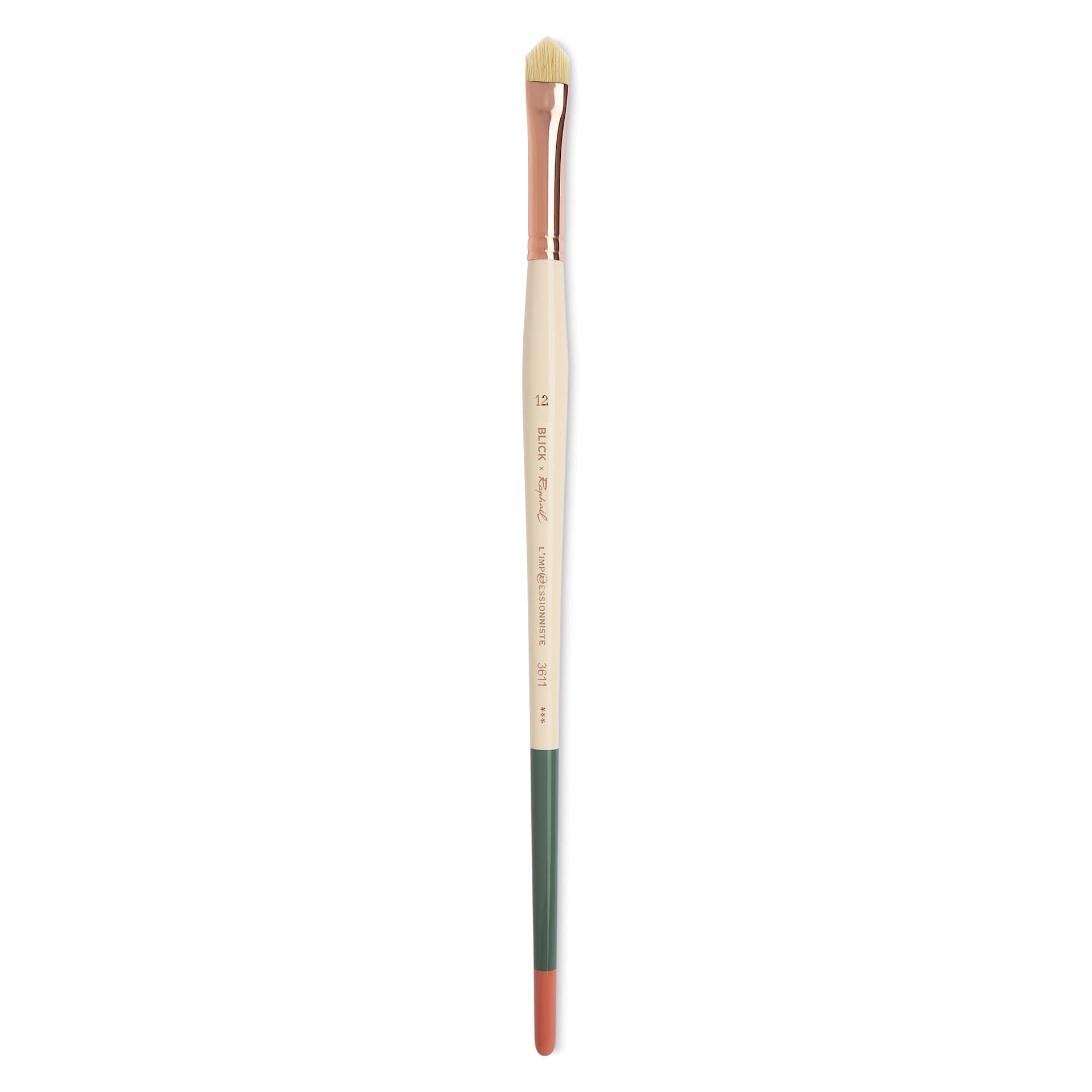Blick x Raphaël L'Impressionniste Synthetic Bristle Brush - Double Edged, Size 12, Long Handle
