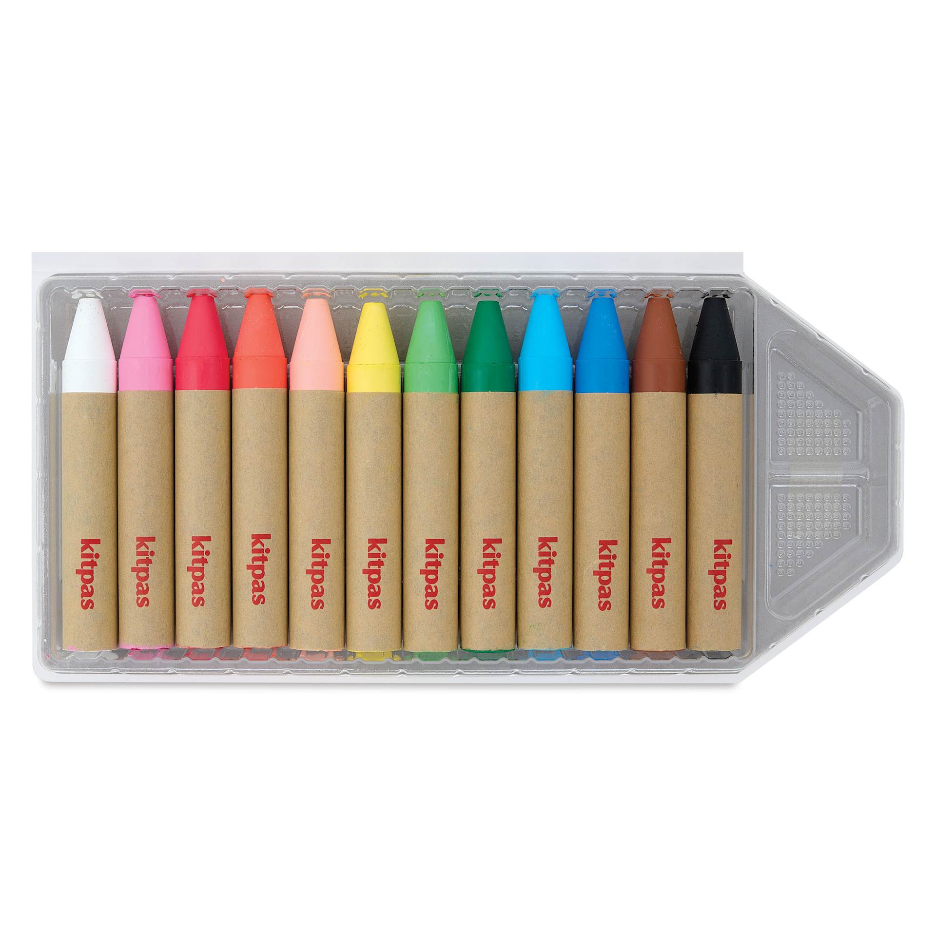 Kitpas Large Rice Wax Crayon Set - Set of 12, Assorted, contents
