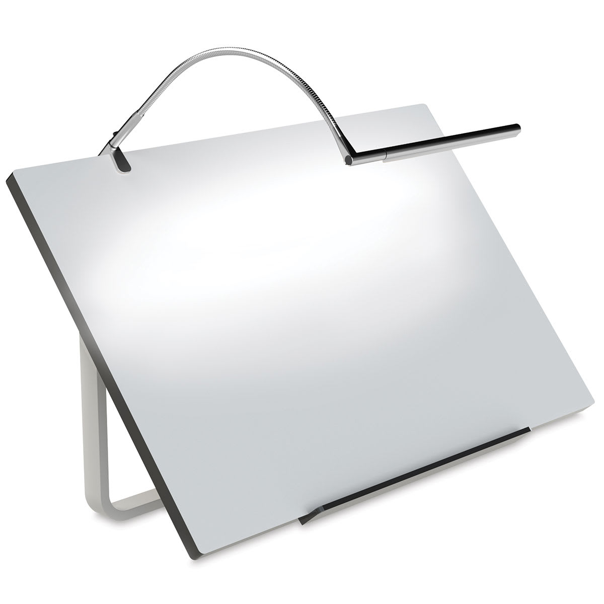 Techne Artist and Drafting Lamp  Lamp lit over drawing board