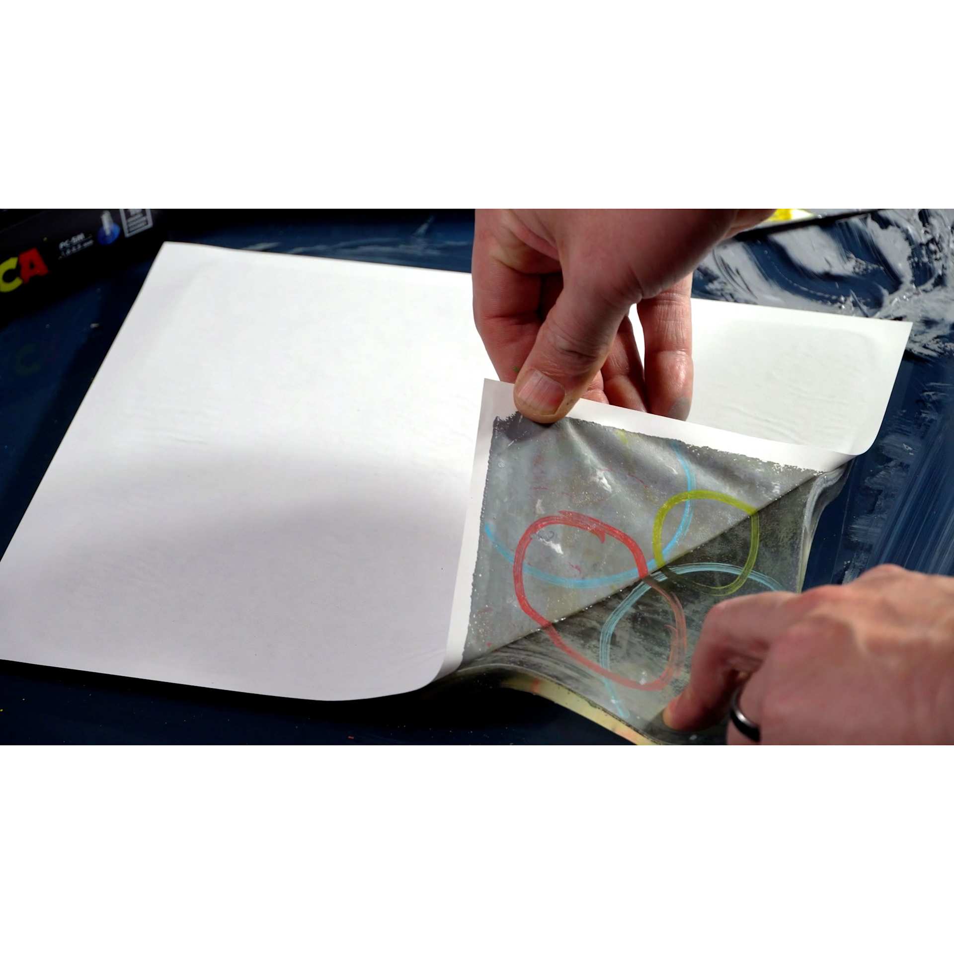 Gelli Arts Gel Printing Plates and Sets, print being peeled Gelli Arts Gel Printing Plates and Sets, print being peeled