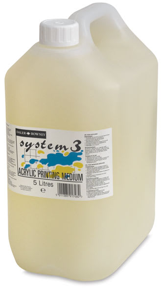 Screen Printing Medium - Front view of 5 liter Jug
