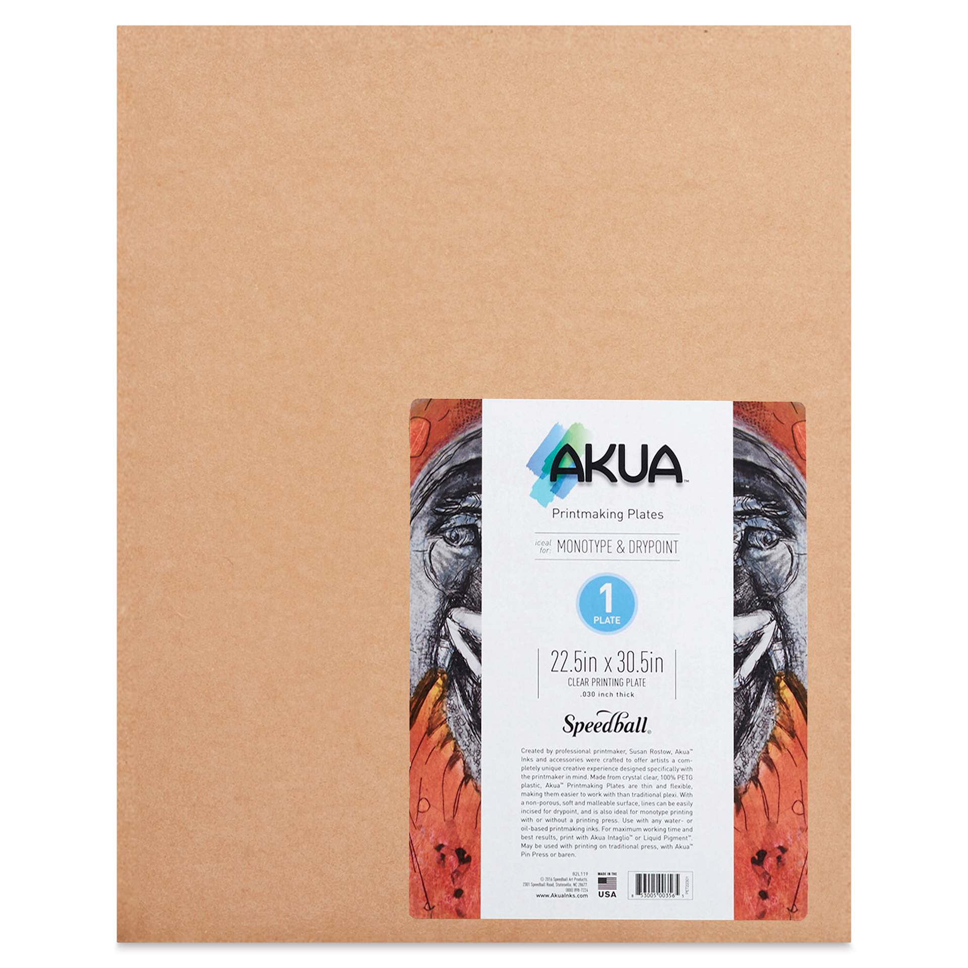 Akua Printmaking Plates - 22-1/2" x 30-1/2", Single Plate, label shown Akua Printmaking Plates - 22-1/2" x 30-1/2", Single Plate, label shown