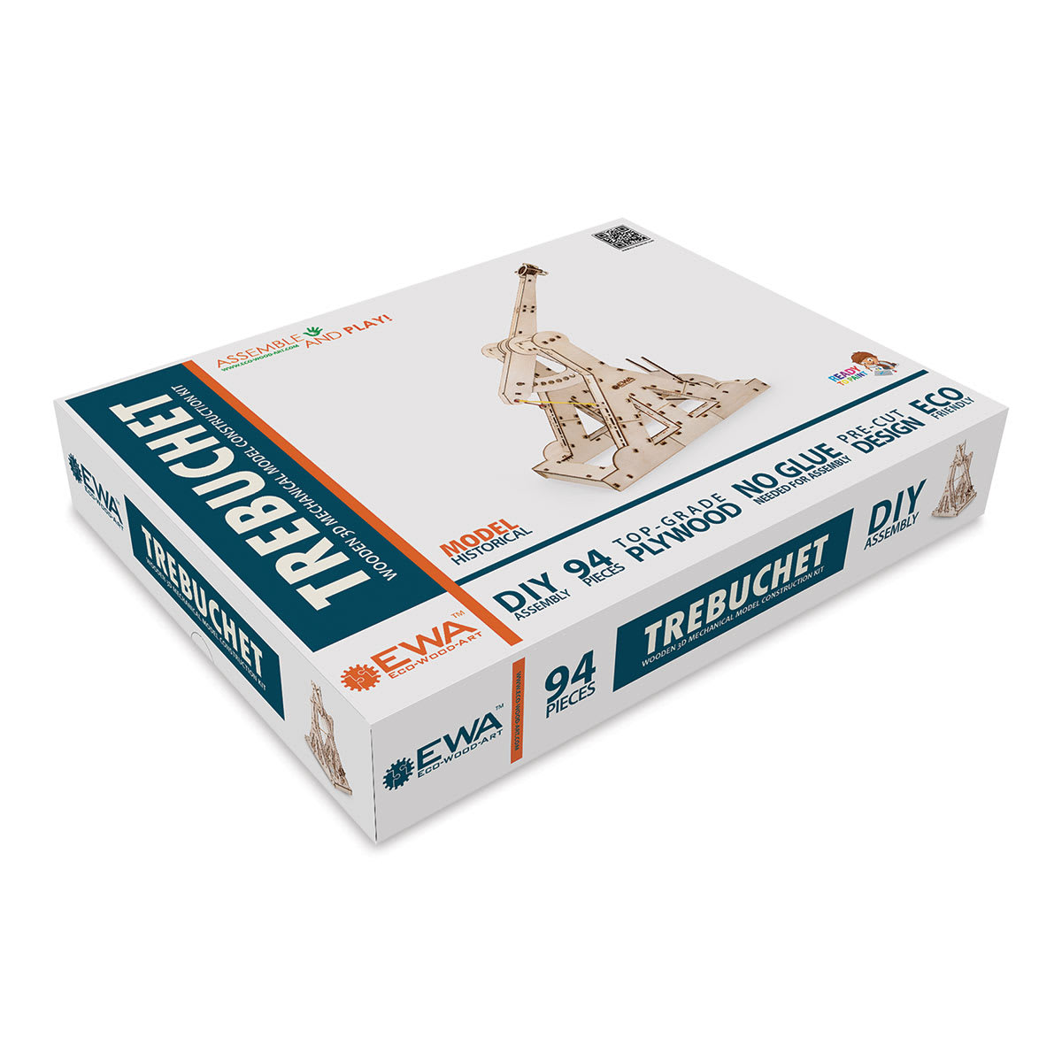 EWA Eco-Wood-Art 3D Wood Trebuchet Kit (front of package)