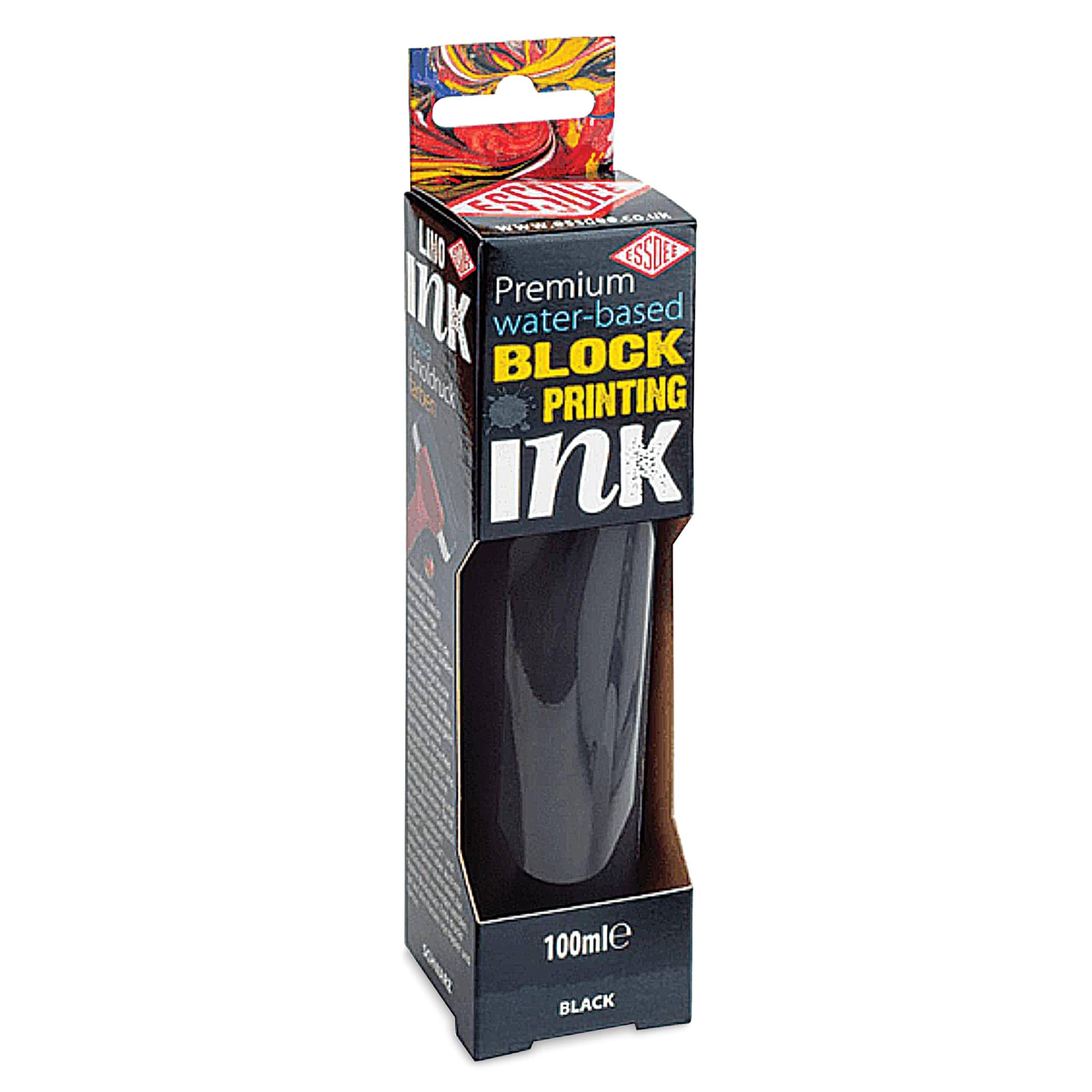 Essdee Premium Water-Based Block Printing Inks - Black, 100 ml Tube (In package)
