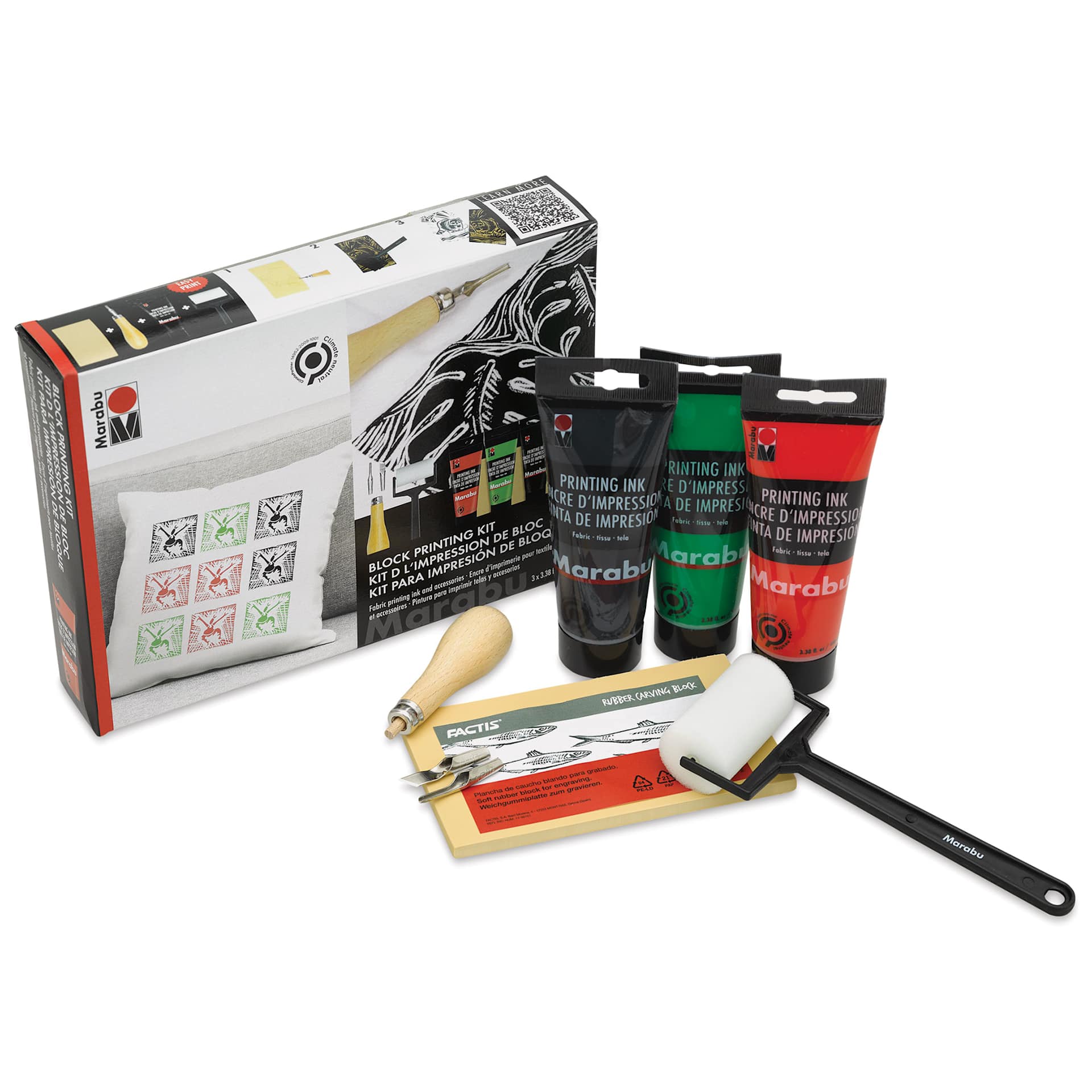 Marabu Block Printing Kit (Package with kit contents)
