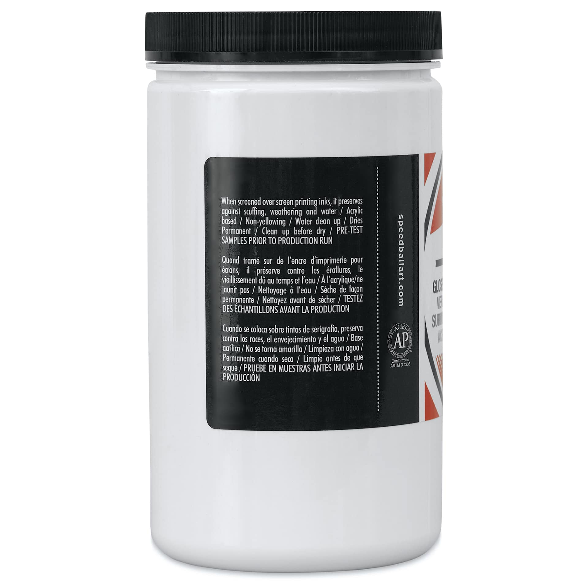 Speedball Screen Printing Gloss Acrylic Overprint Varnish (Back of jar) Speedball Screen Printing Gloss Acrylic Overprint Varnish (Back of jar)