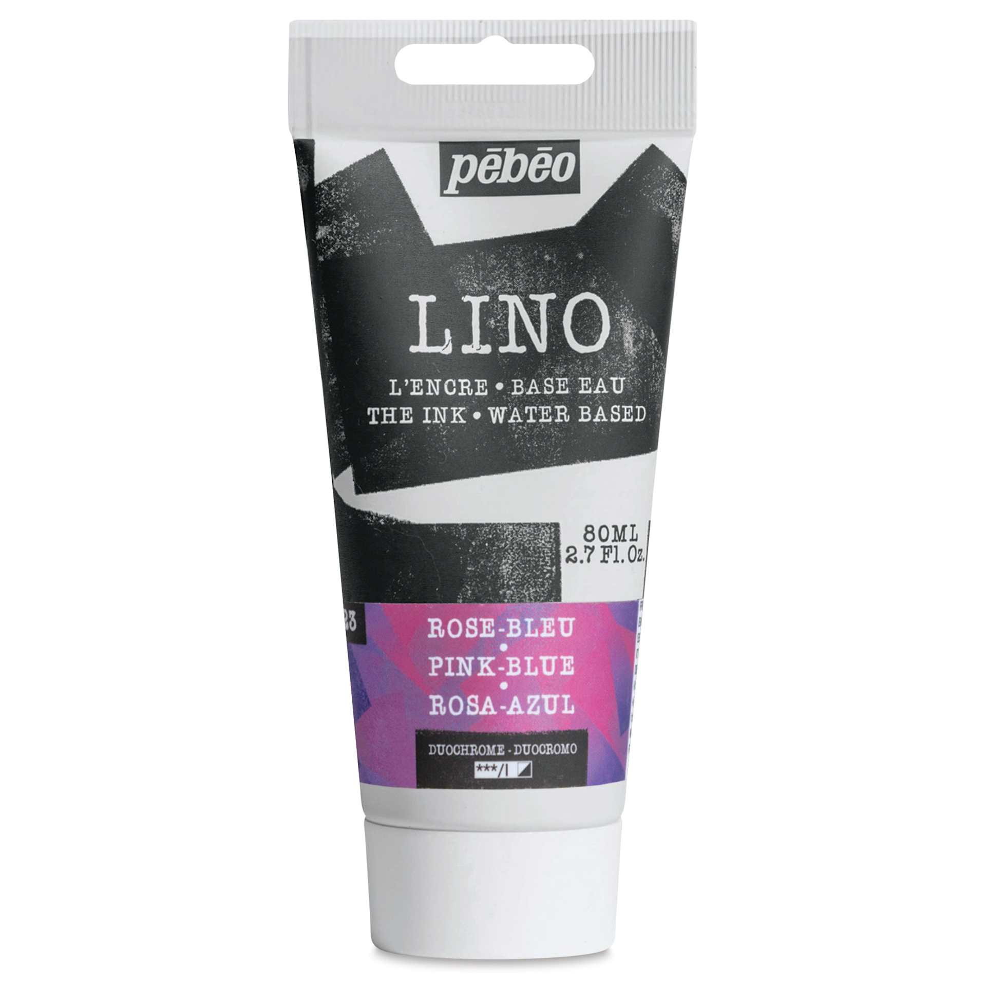 Pebeo Lino Ink - Pink and Blue Duochrome, 80 ml Tube