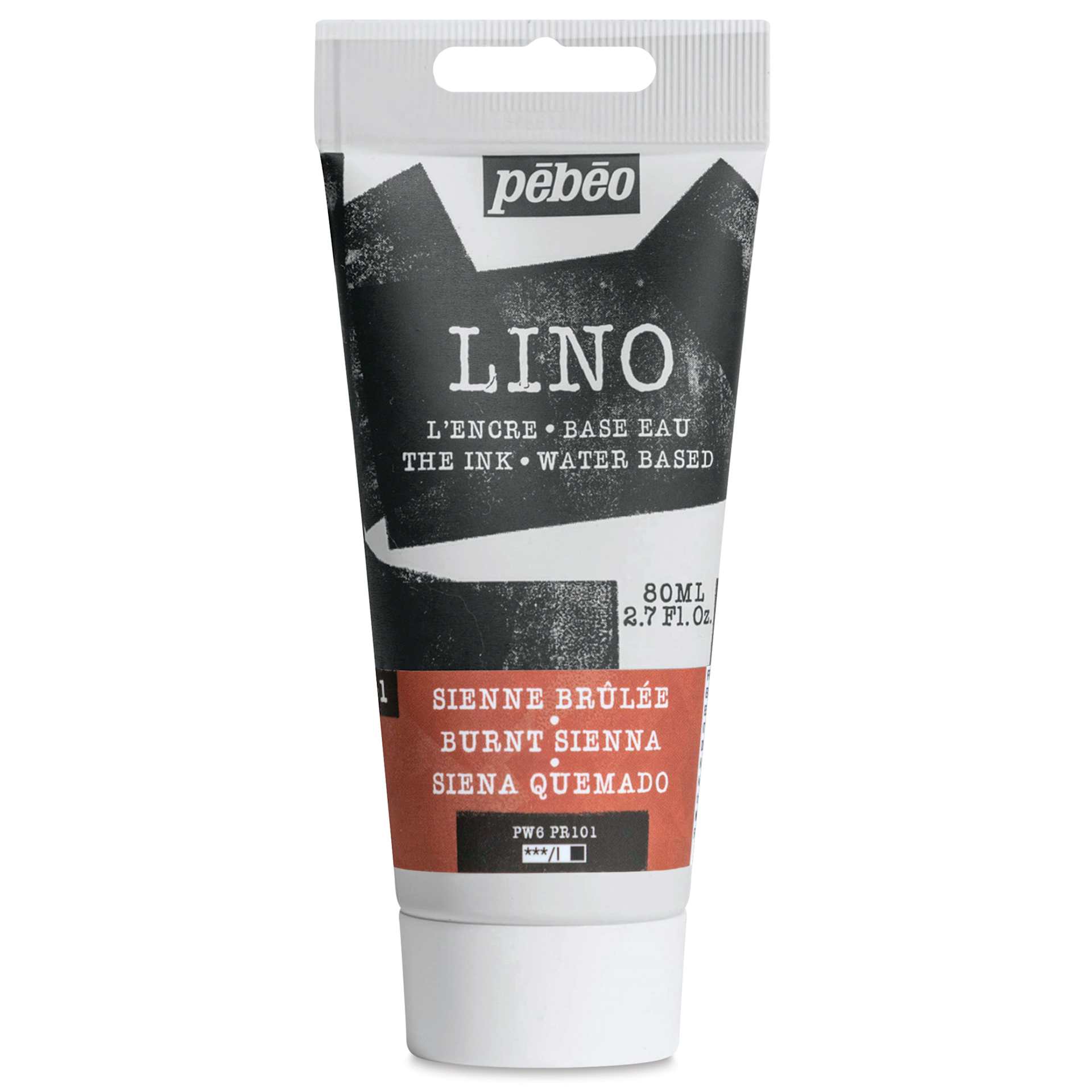 Pebeo Lino Ink - Burnt Sienna, 80 ml Tube