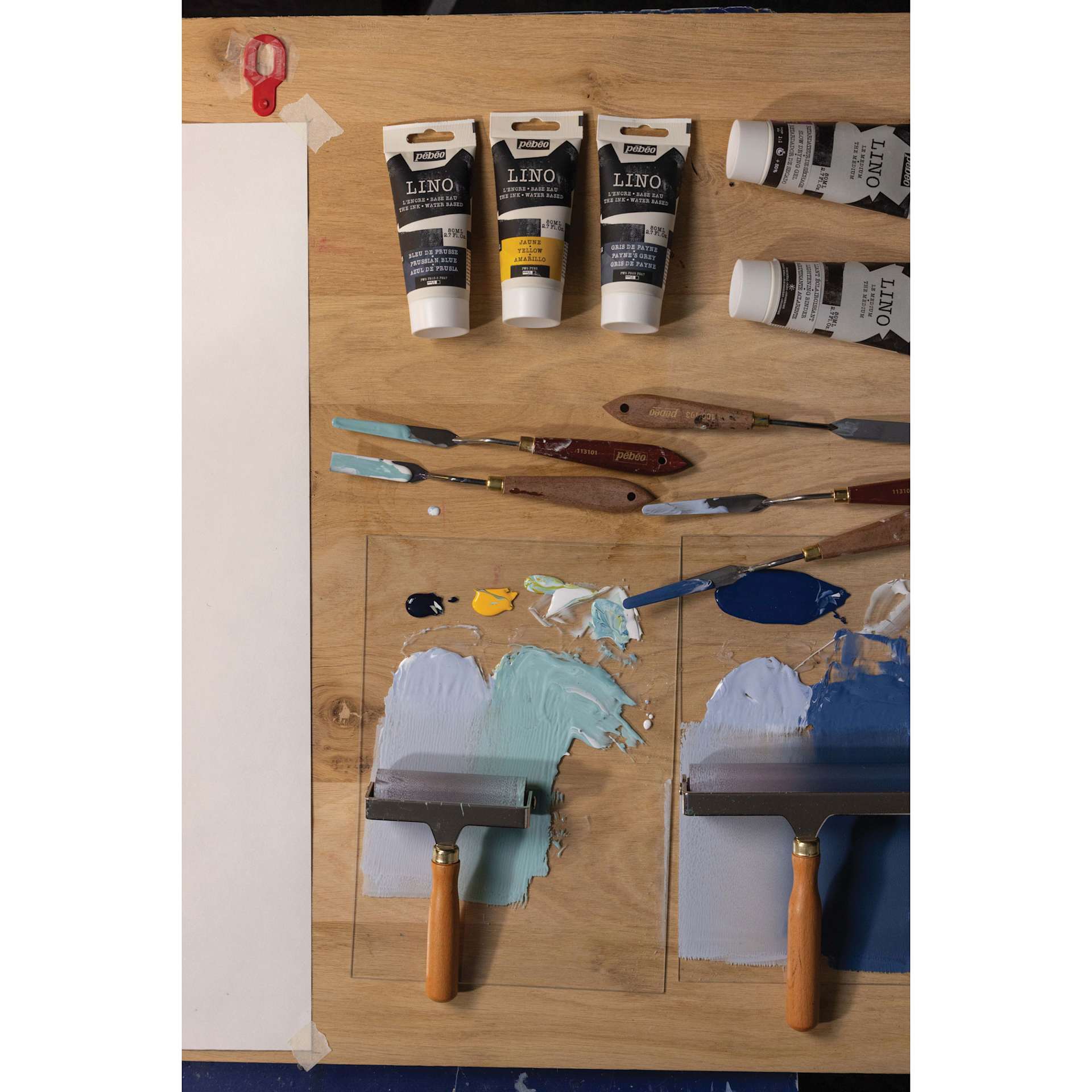 Pebeo Lightening Binder Medium - 80 ml Tube with printmaking tools and inks (sold separately)