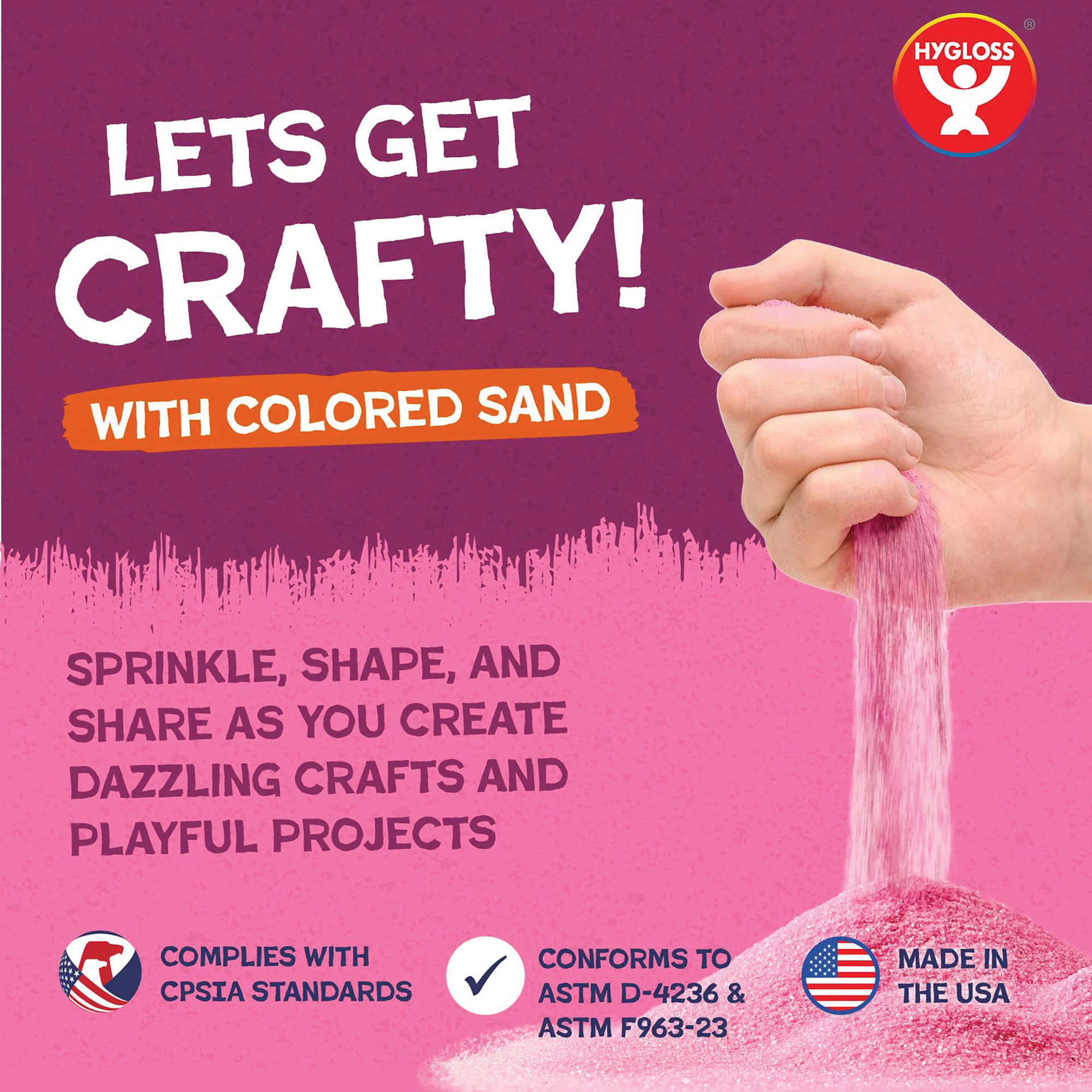 Let's Get Crafty! With Colored Sand, Sprinkle, shape, and share as you create dazzling crafts and playful projects