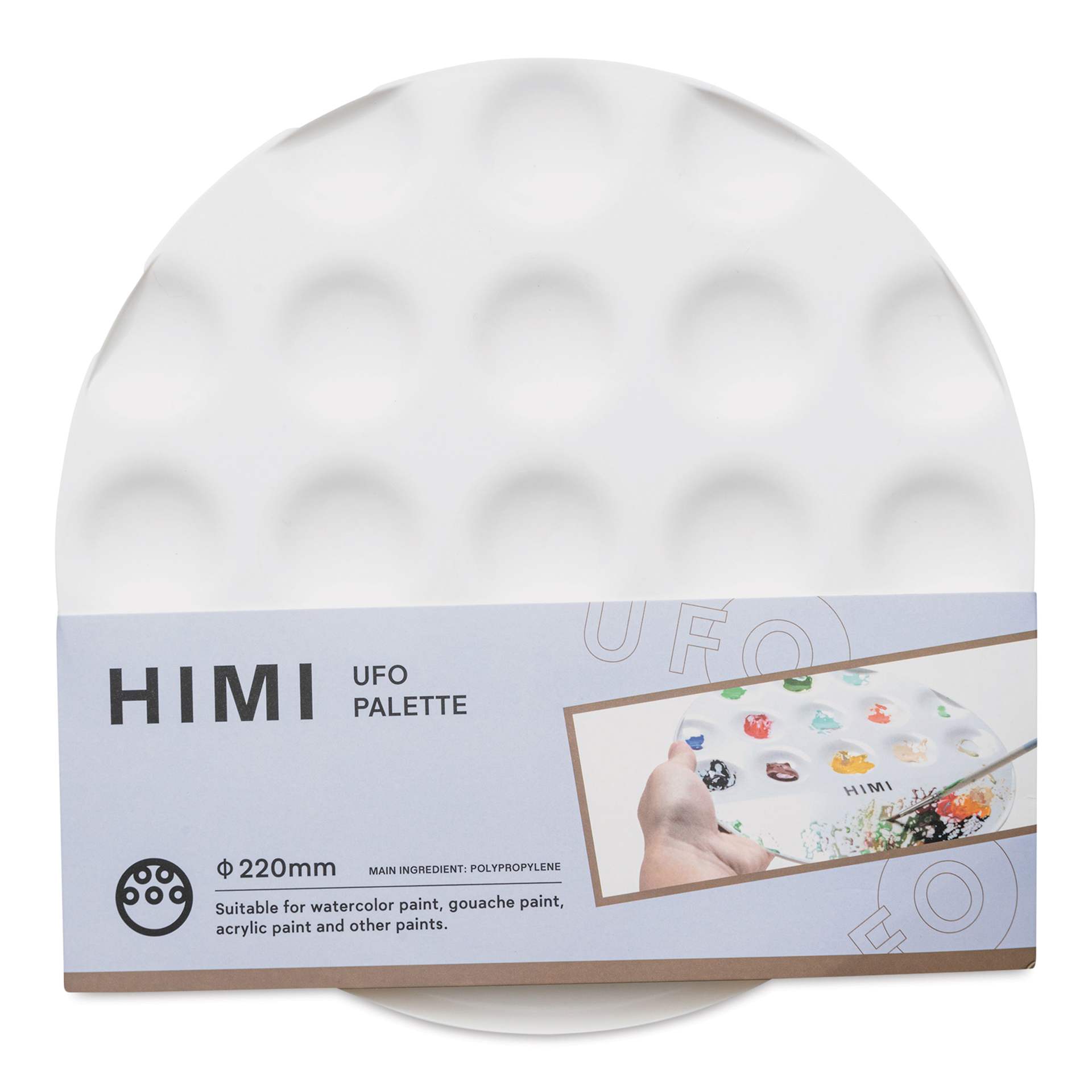 Front of the Himi UFO Palette - Large in its packaging