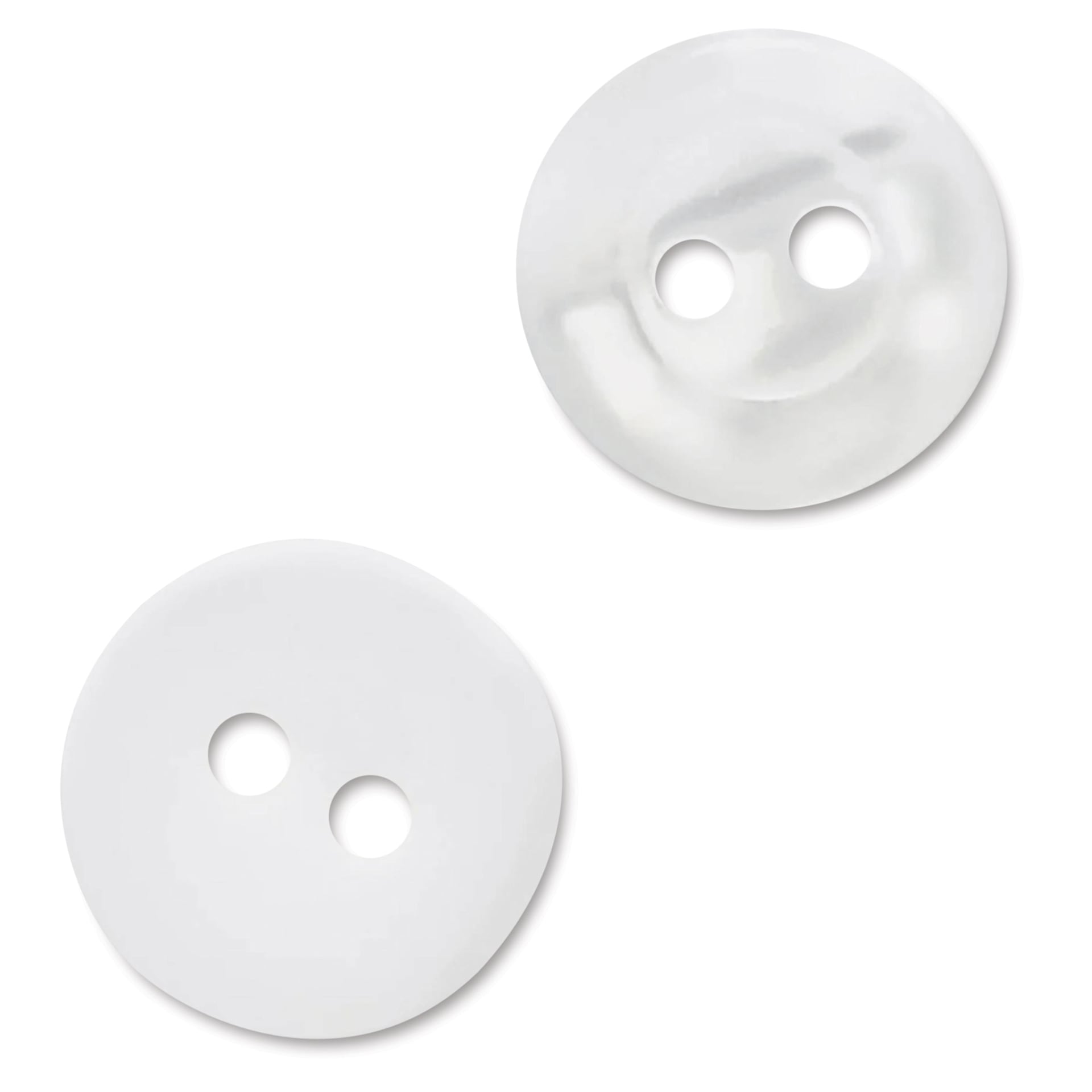 Dritz Blouse Buttons - Pkg of 20, 11 mm pair of buttons showing front and back