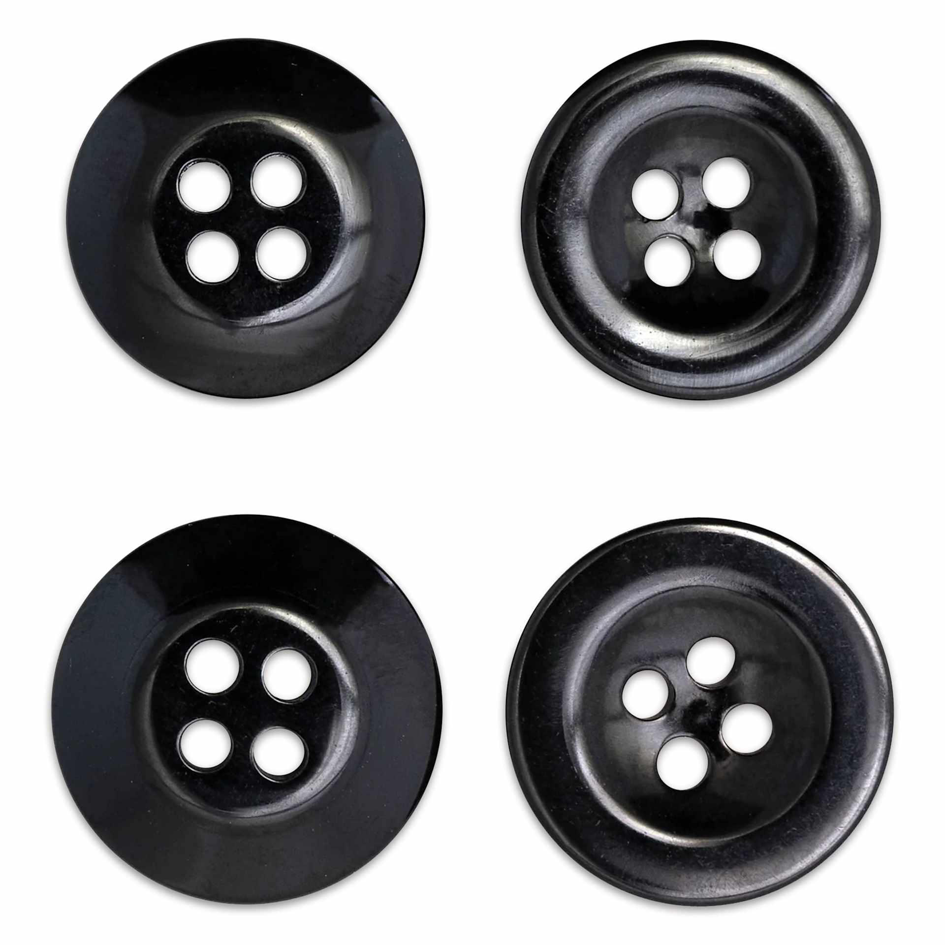 Dritz Waistband Buttons - Pkg of 20 showing two sizes front and back