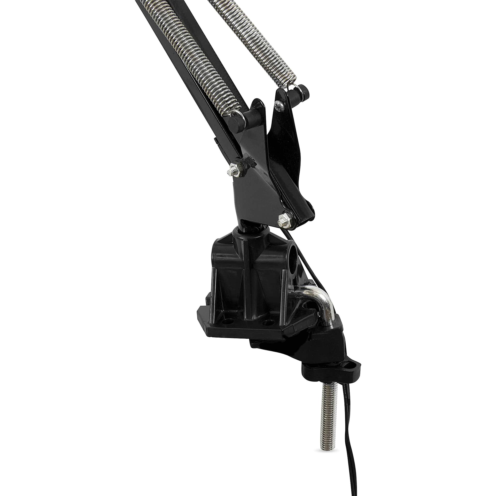 Studio Designs Swing Arm Lamp - Black, close-up of the clamp system Studio Designs Swing Arm Lamp - Black, close-up of the clamp system