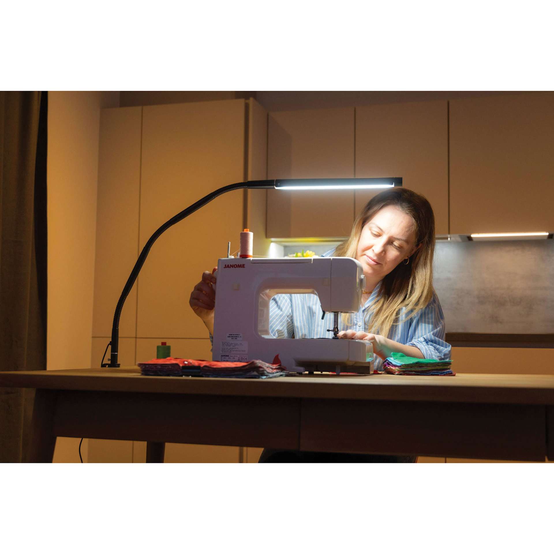 Daylight Electra Table Lamp - in use over sewing table