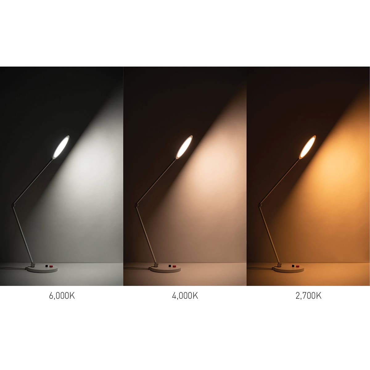 Daylight Tricolor Lamp - White (Light temperatures shown)