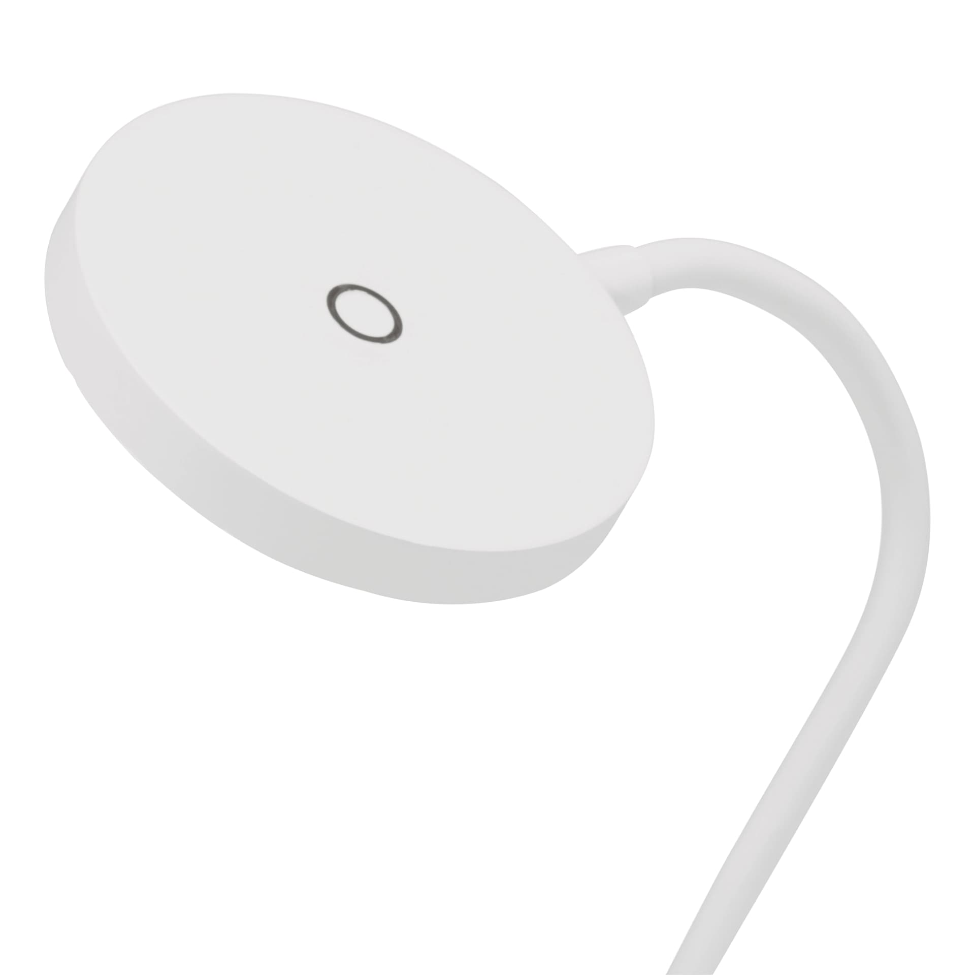 Artograph LED Dot Clip-On Lamp, close-up of the power button on top of lamp head