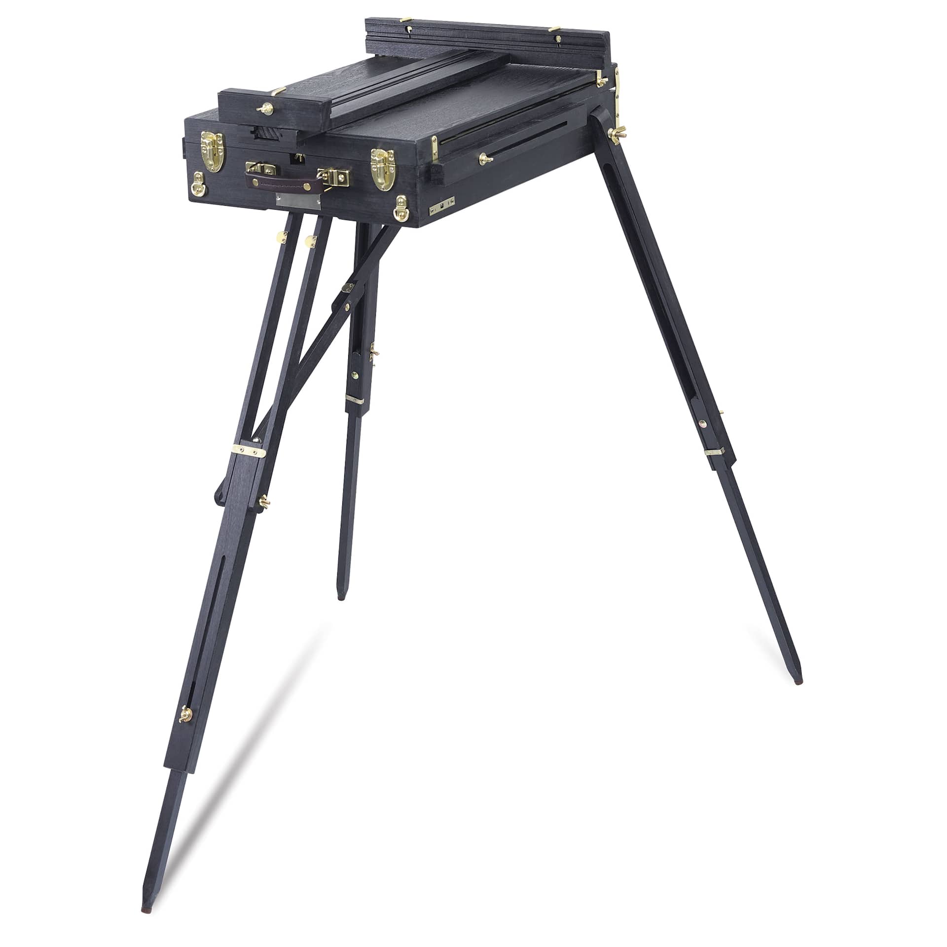 Blick Noir French Easel by Jullian, partially unfolded