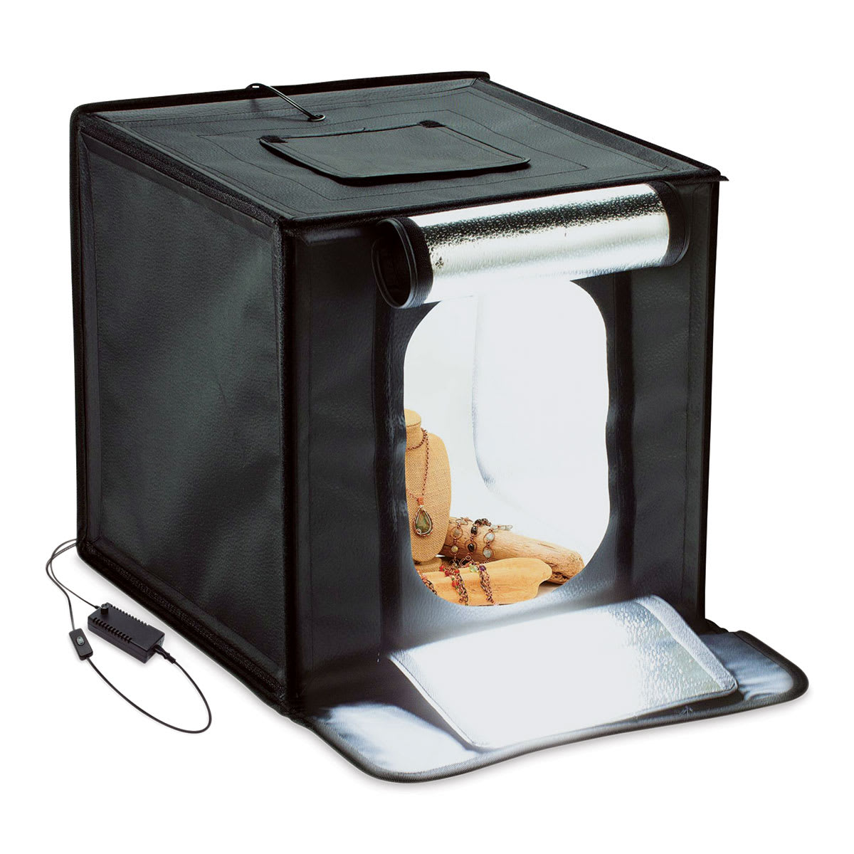 Smith-Victor LED Desktop Studio Light Tent - 25"H x 25"W x 25"D (Jewelry display in light tent)
