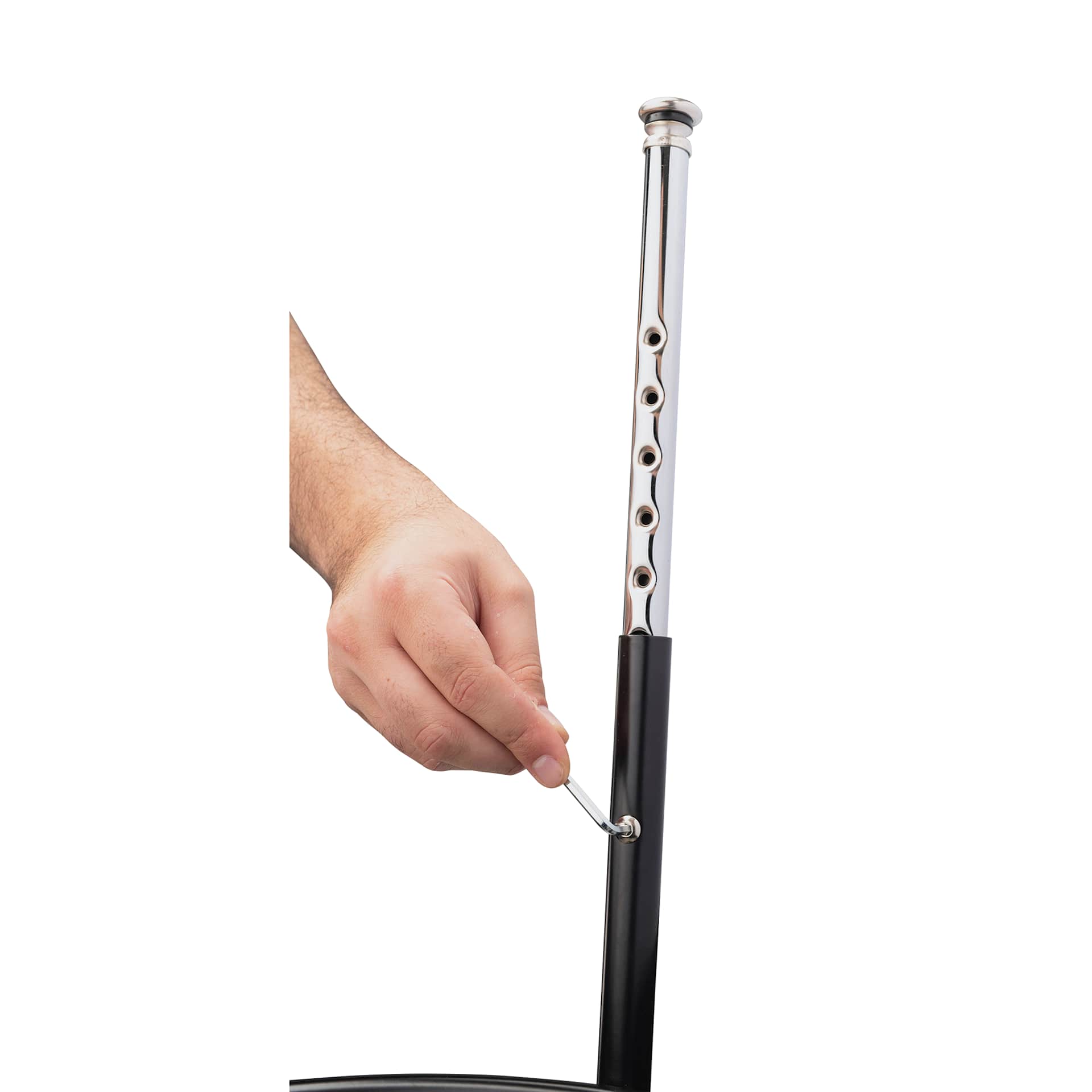 National Public Seating Corp. Adjustable Stool - Without Backrest, Black, 25" to 33", adjusting leg