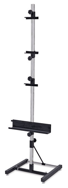 Martin Universal Design Avanti I Square Post Easel - Angled view with four canvas blocks