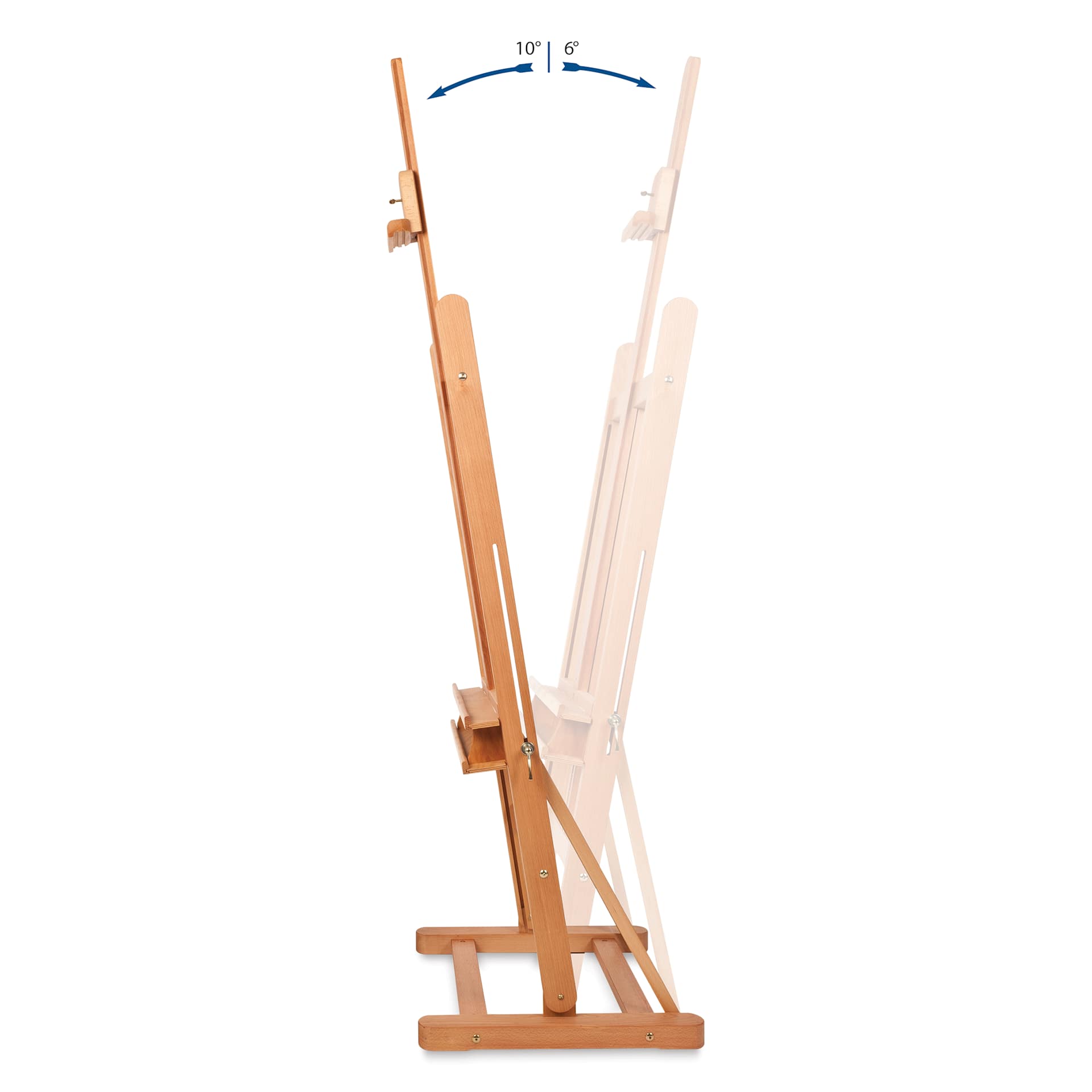 Mabef Artist Studio Easel M-09 side view of adjustable angle