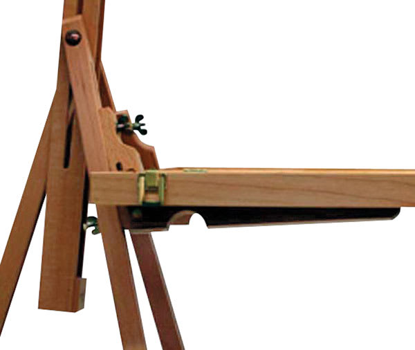 Field Painting Easel M-27 - Closeup of pivoting shelf bracket