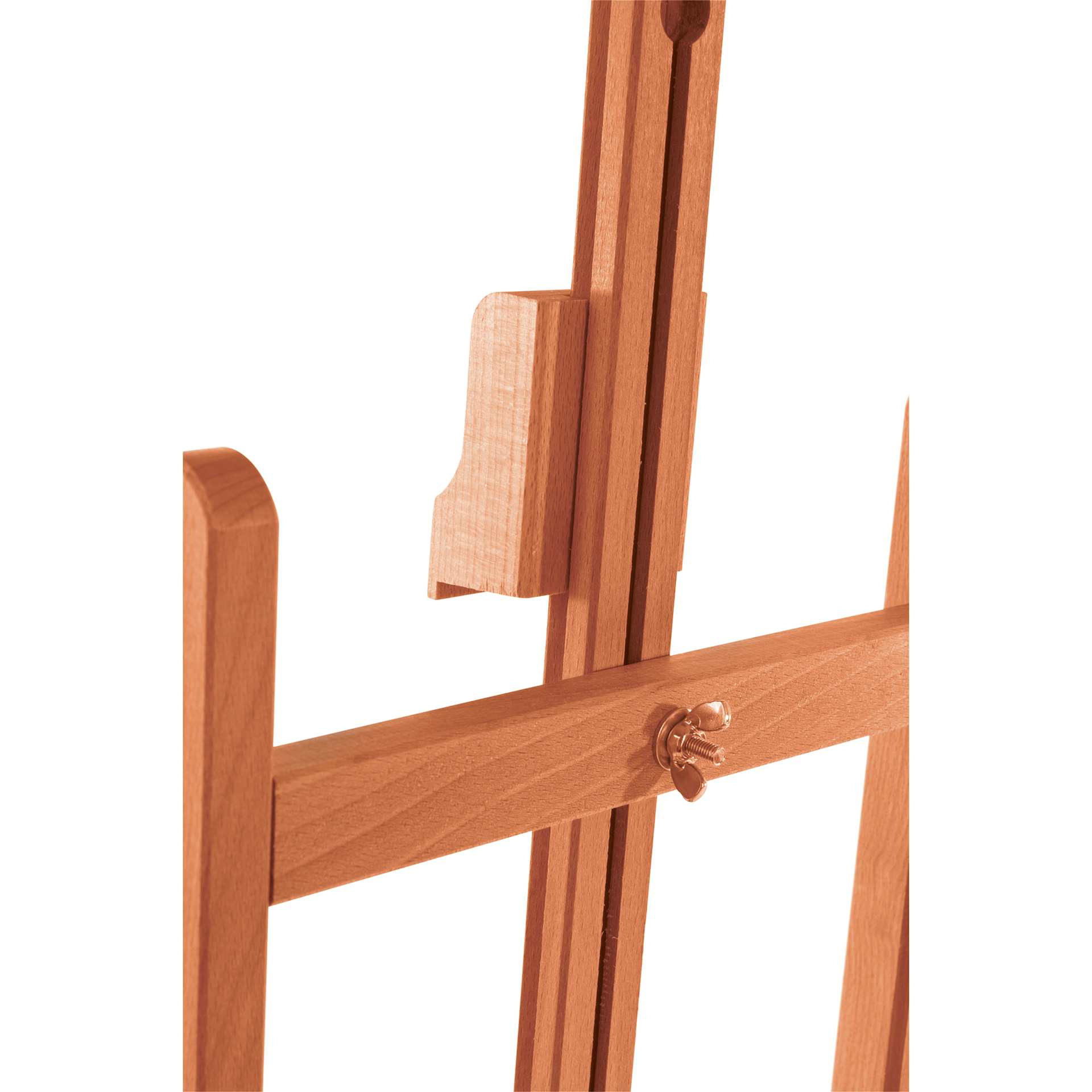 Mabef Table Presentation Easel M-14, close-up of wing nut