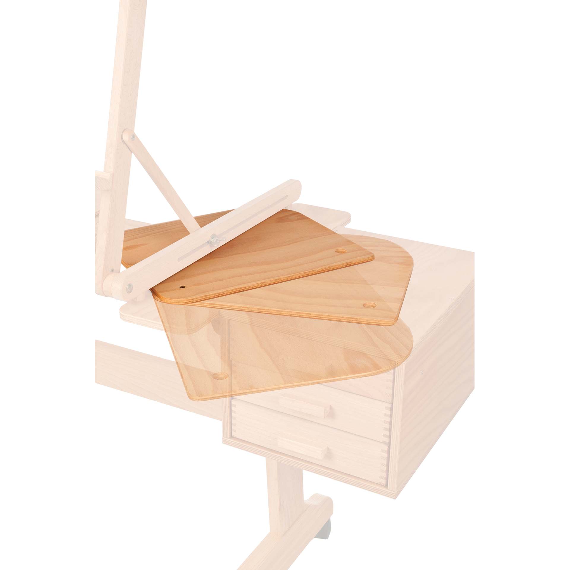 Mabef Painting Workstation Easel M-30, close-up of pivoting support