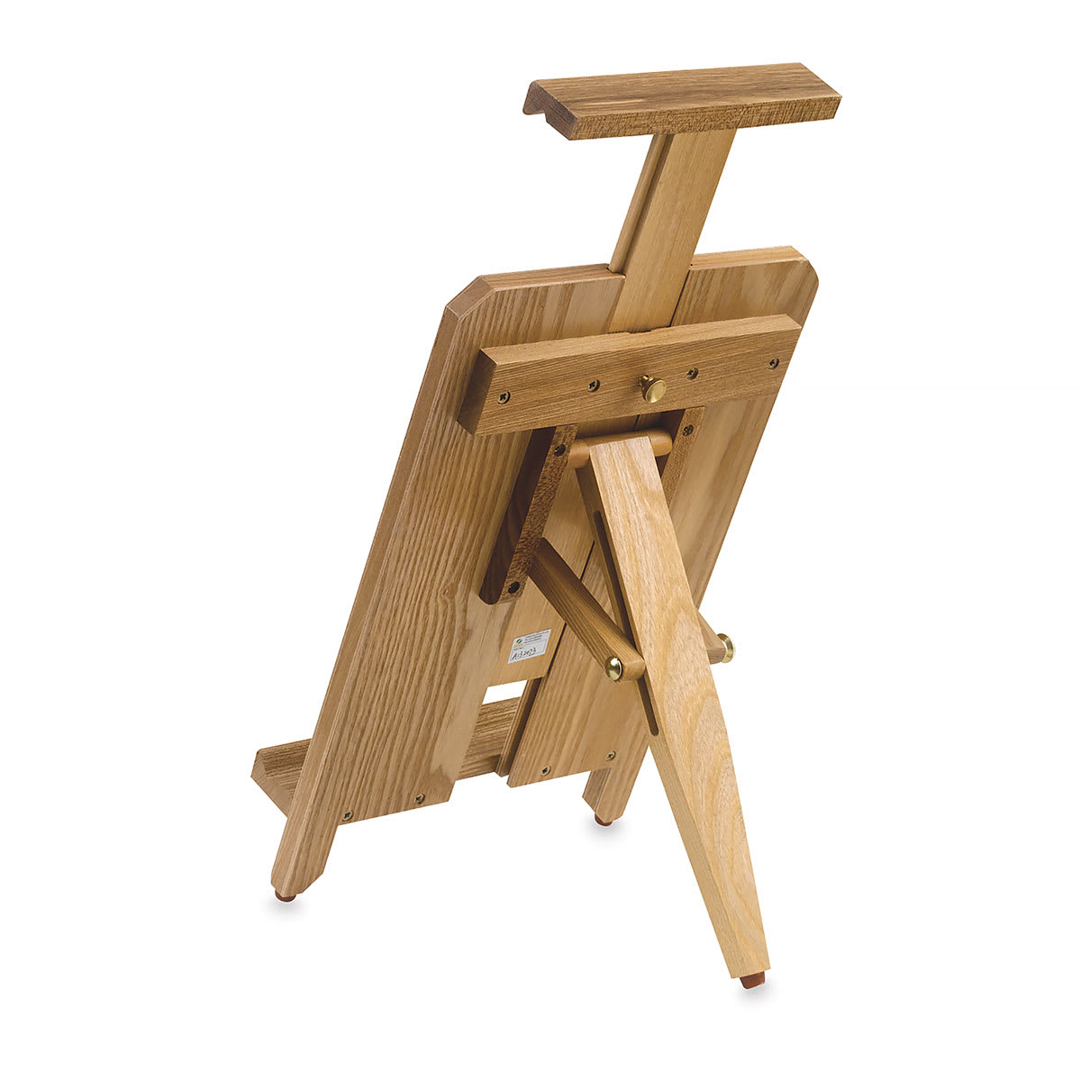 Tabletop Easel - Back view of easel with mast raised Tabletop Easel - Back view of easel with mast raised