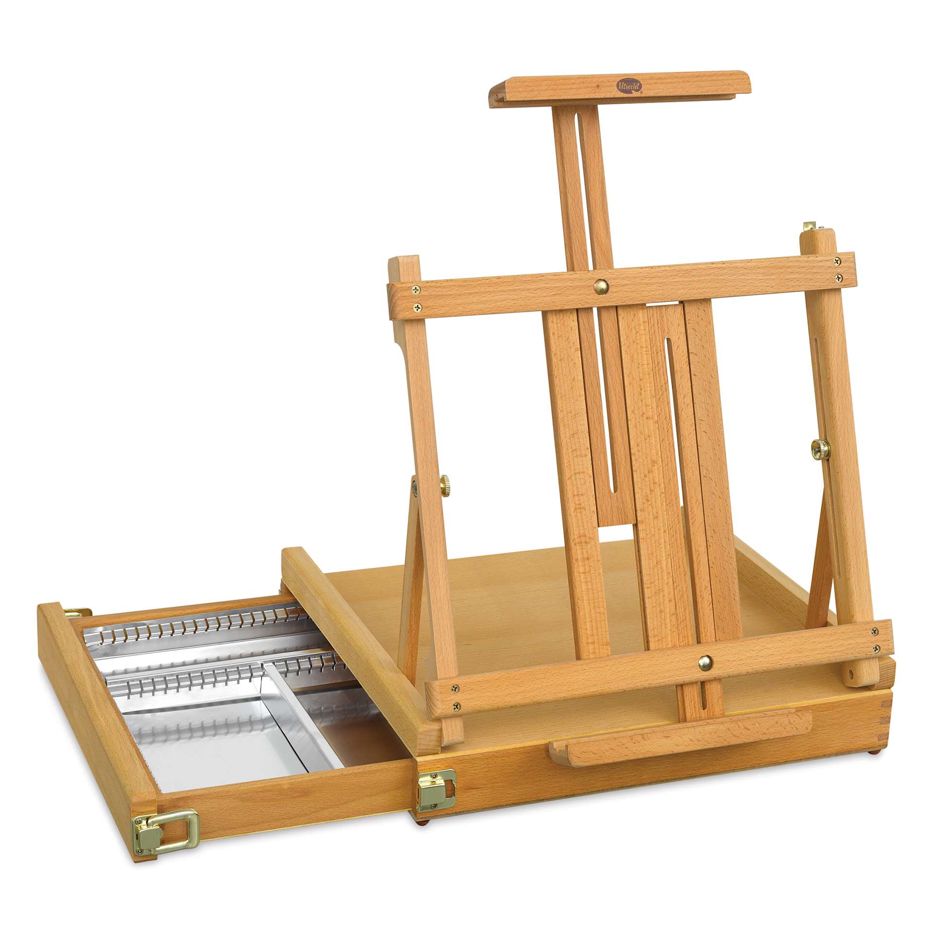 Blick Studio Sketchbox Tabletop Easel by Jullian, drawer open