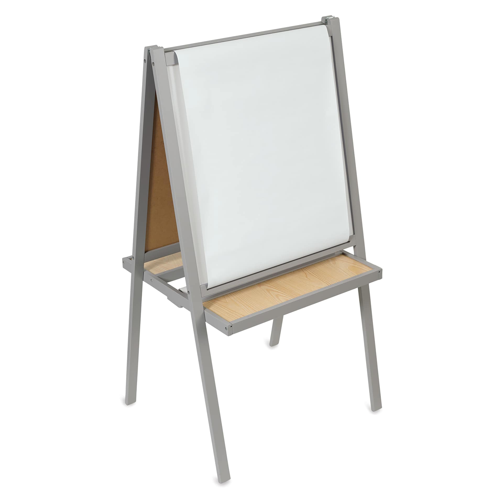 Blick Essentials Paint and Draw Easel - Gray - with paper drawn over white side