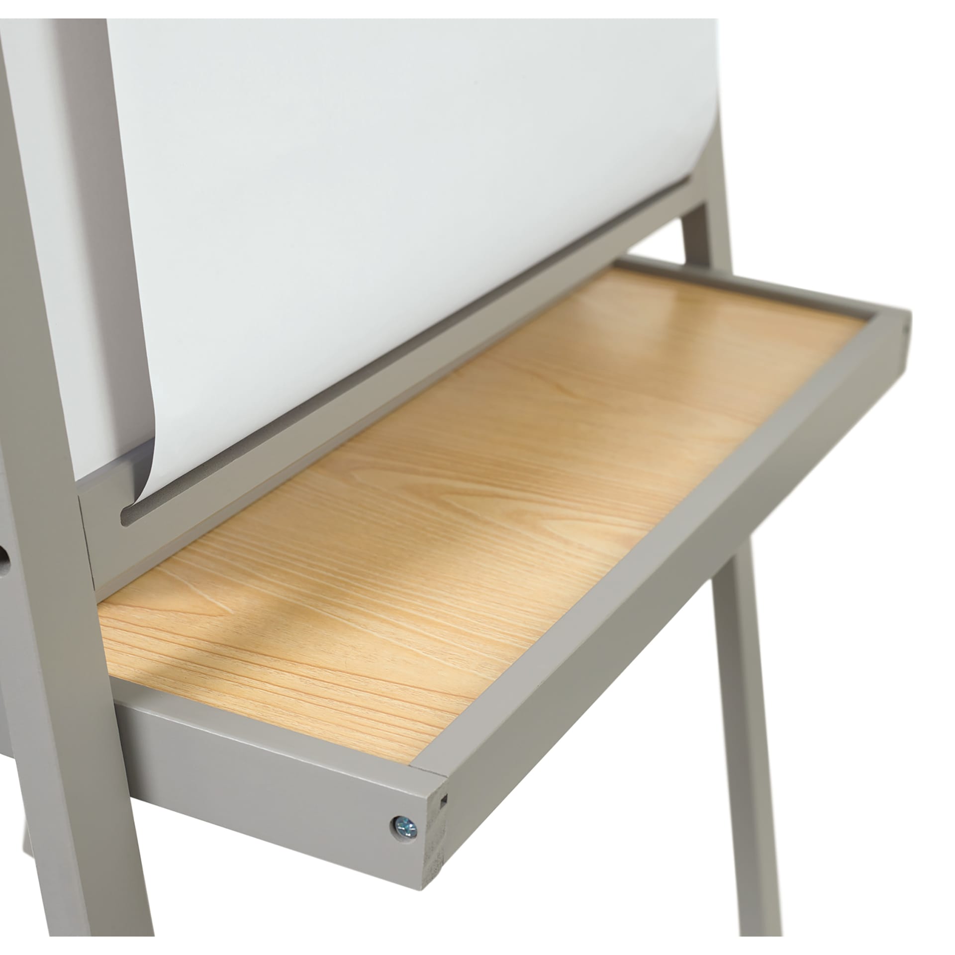 Blick Essentials Paint and Draw Easel - Gray - close-up of supply tray