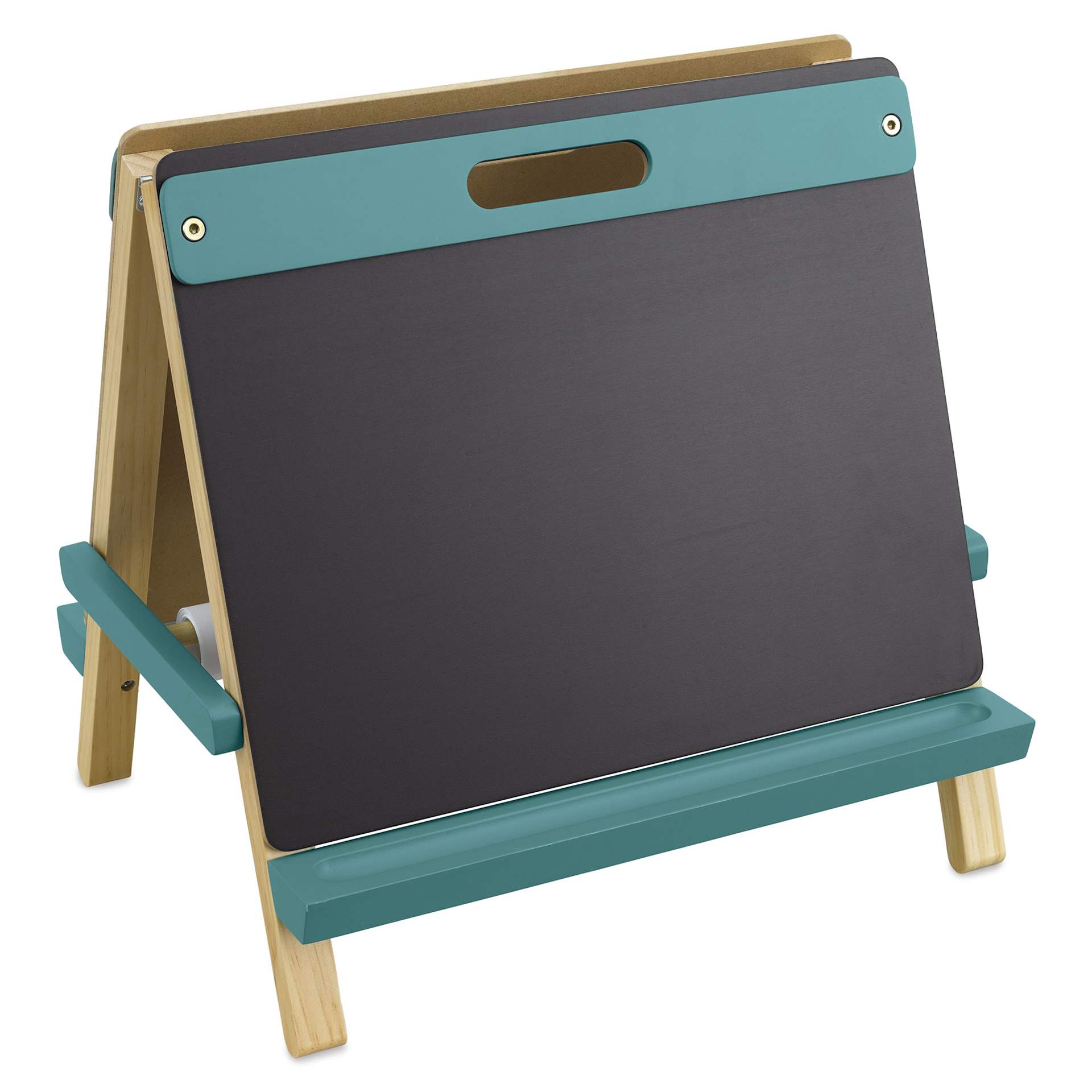 Blick Children's Tabletop Easel - Dusty Turquoise, chalkboard side Blick Children's Tabletop Easel - Dusty Turquoise, chalkboard side