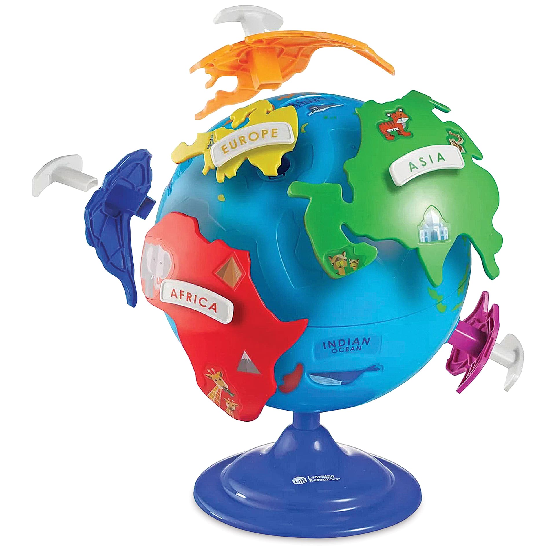 Learning Resources Puzzle Globe with all continents and labels hovering