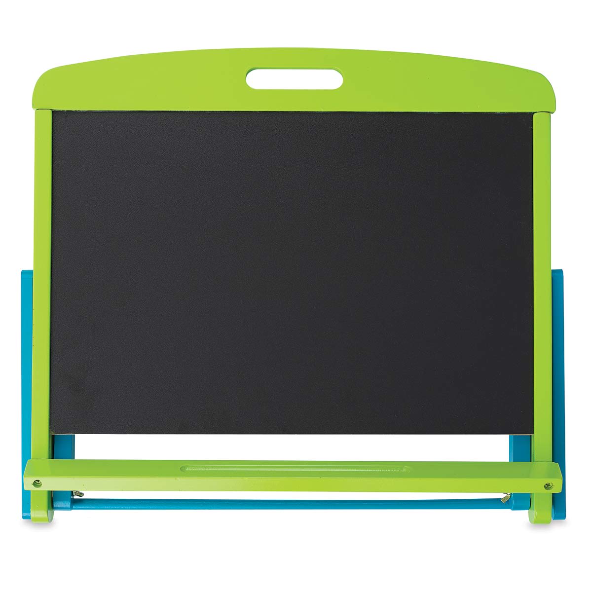 Kids Tabletop Easel - Front view of Chalkboard side of Set up Easel Kids Tabletop Easel - Front view of Chalkboard side of Set up Easel