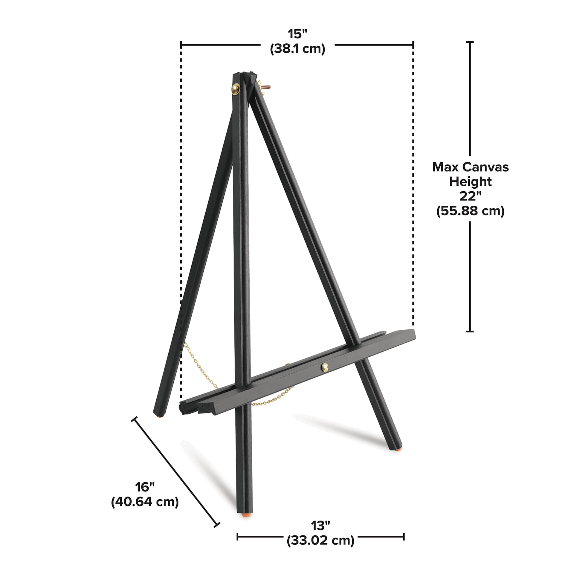 Blick Studio Display Easel - Black, dimensions