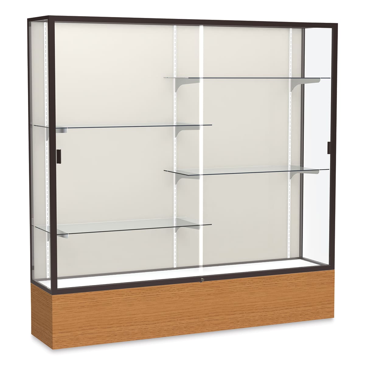 Waddell Reliant Series Display Case - 72", Plaque Back