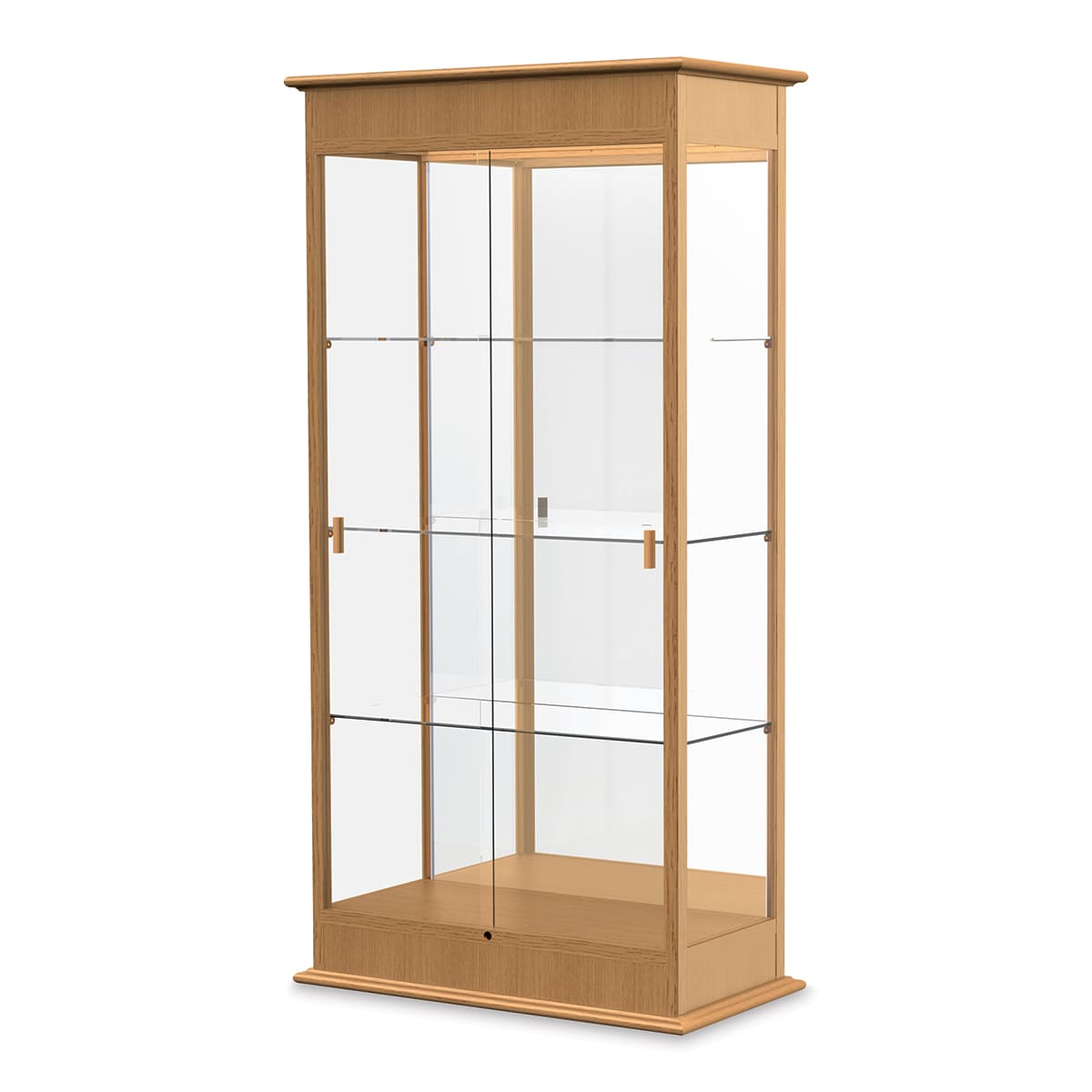 Waddell Varsity Series Display Case - 36" x 77", Autumn Oak, Mirror Back