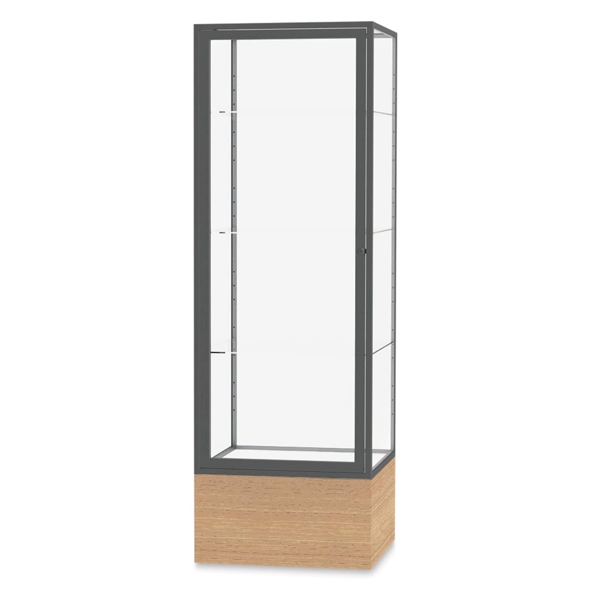 Waddell Keepsake Series Display Case - 24" x 72" x 24", Autumn Oak/Satin, Clear Back