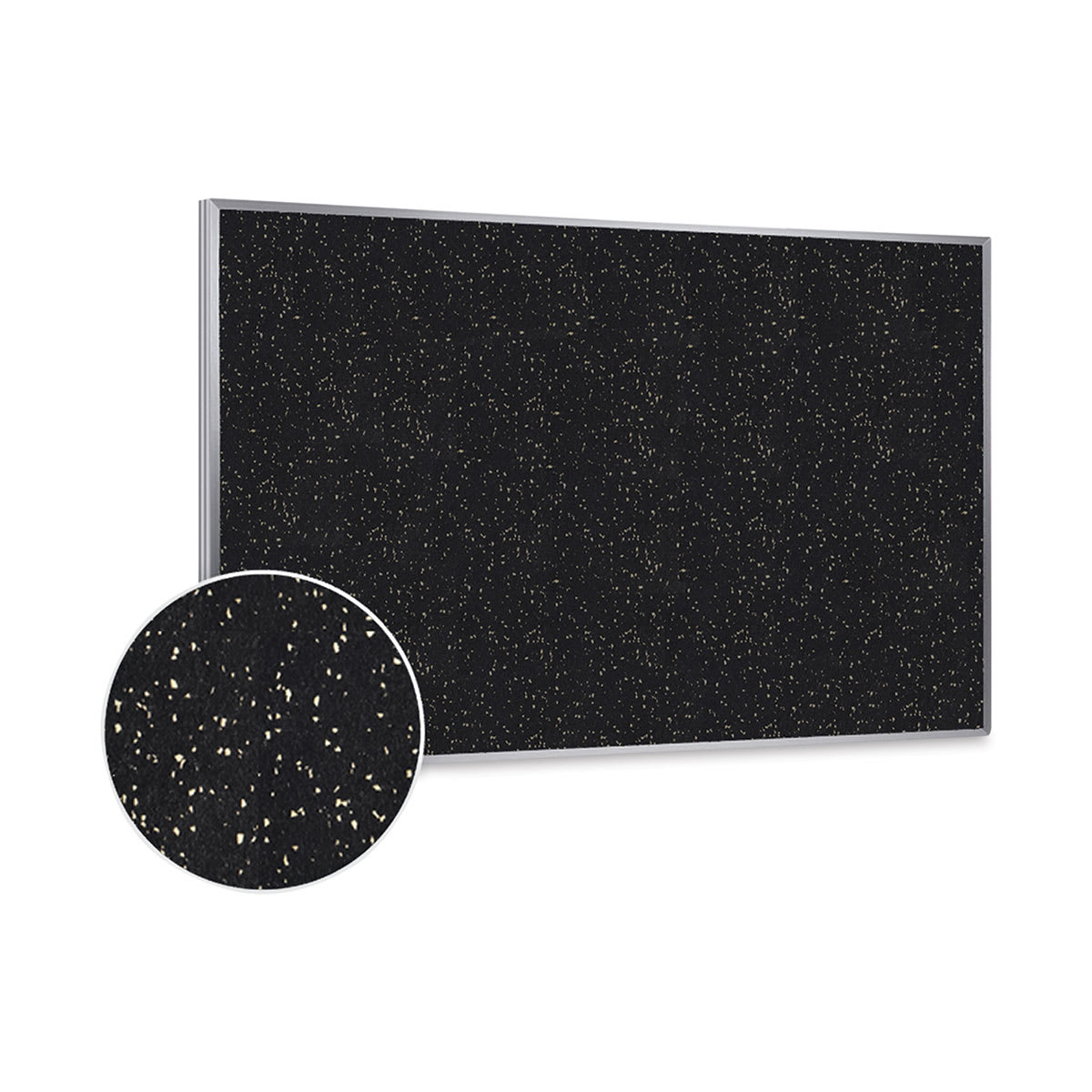Ghent Recycled Rubber Tackboard - 6 ft x 4 ft, Tan Speckled