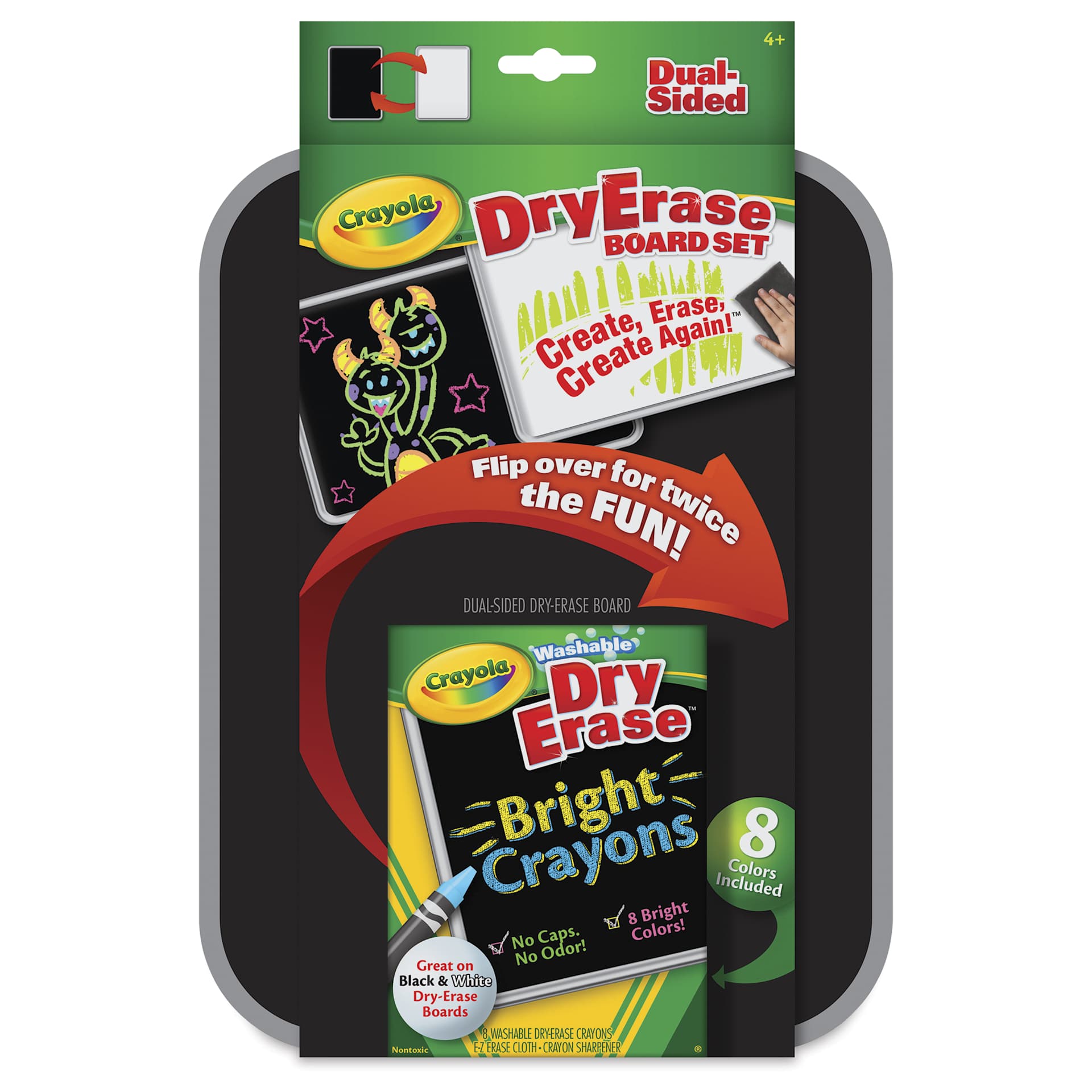 Crayola Washable Dry-Erase Crayons and Board Set, front of the packaging