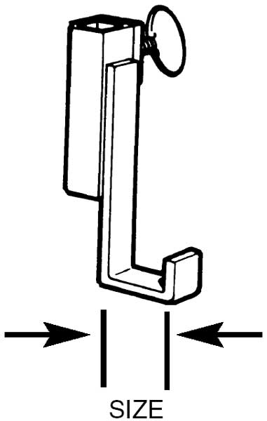 Walker System Long Holder - diagram of long holder showing how size is measured
